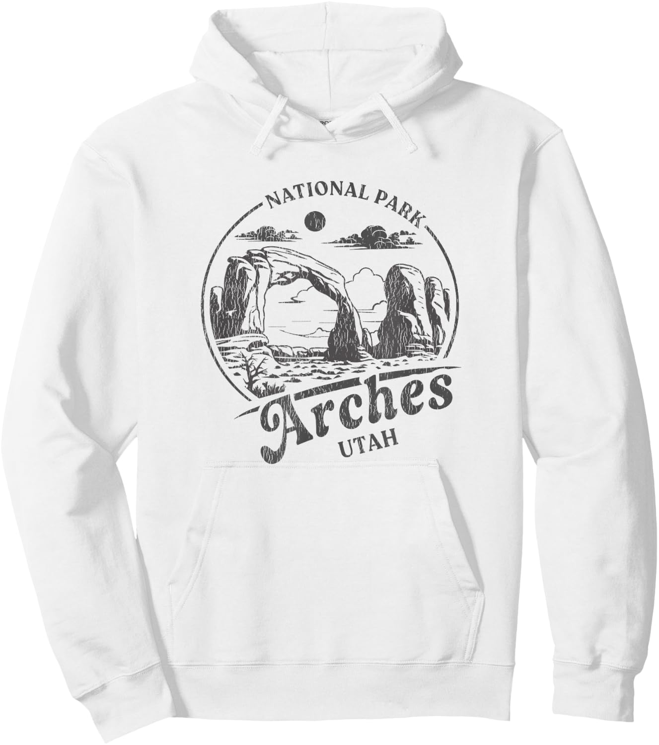 Arches Utah National Park Hoodie - Hoodie | White