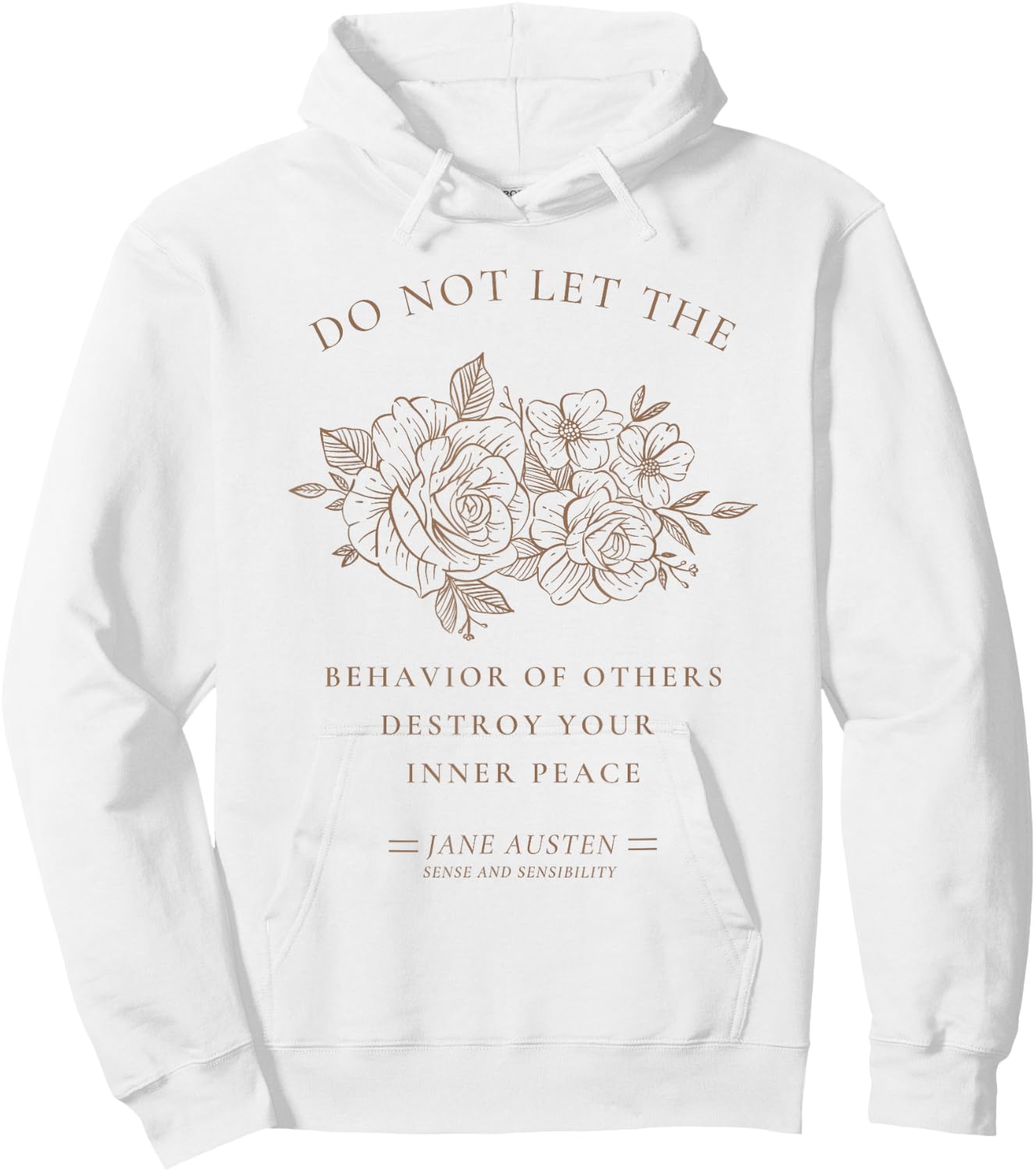 Jane Austen Sense and Sensibility Bookish Bookworm Novel Hoodie - Hoodie | White
