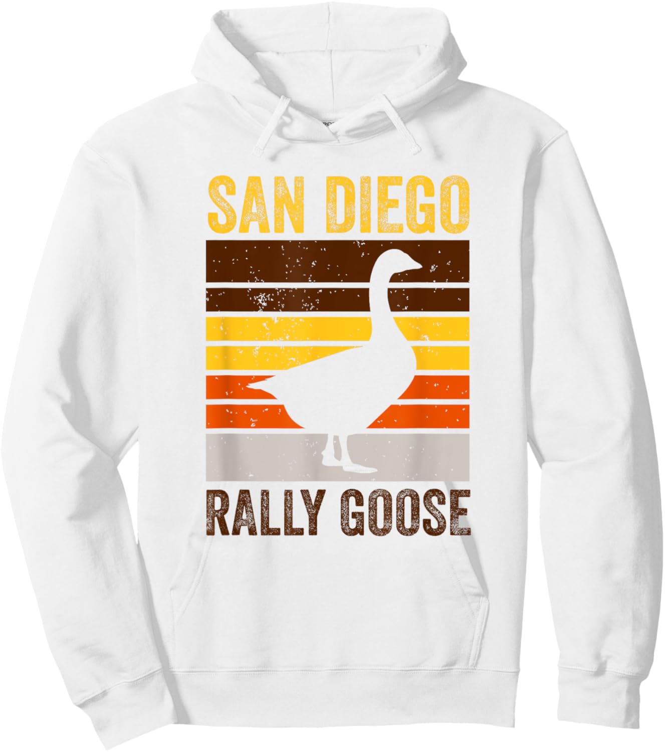 San Diego Rally Goose Funny Meme Bird Feathers Geese Fowl Hoodie - Hoodie | White
