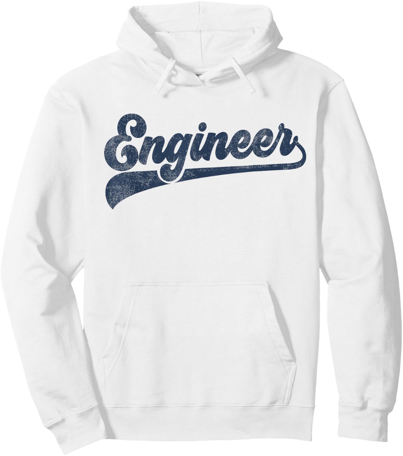 Engineer Cute Vintage Graphic Hoodie - Hoodie | White
