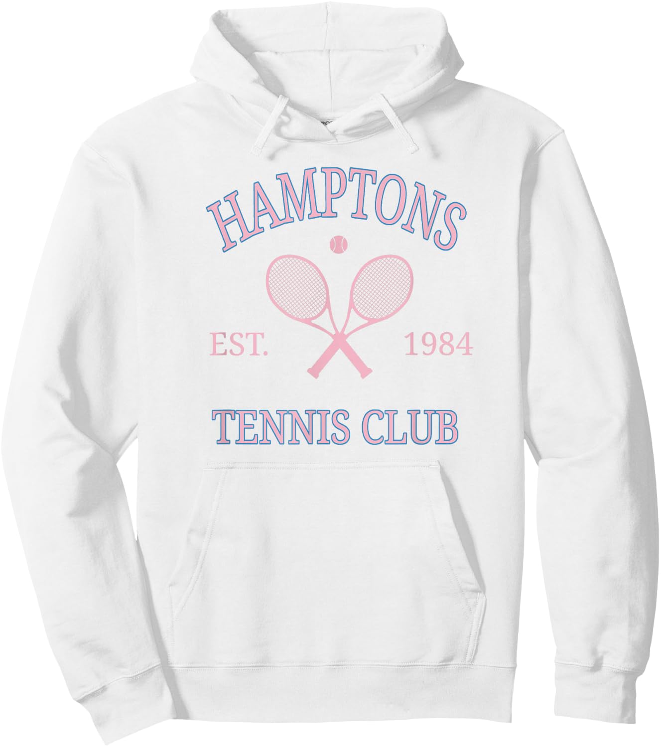 Hamptons Tennis Club Athletics California Racquet Prep pink Hoodie - Hoodie | White