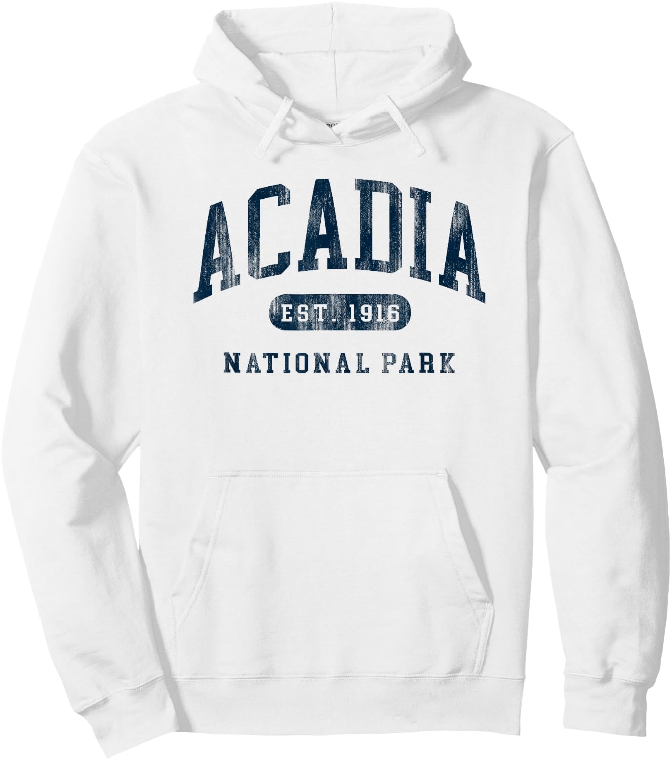 Retro Acadia National Park Maine Est 1916 Hiking Hoodie - Hoodie | White