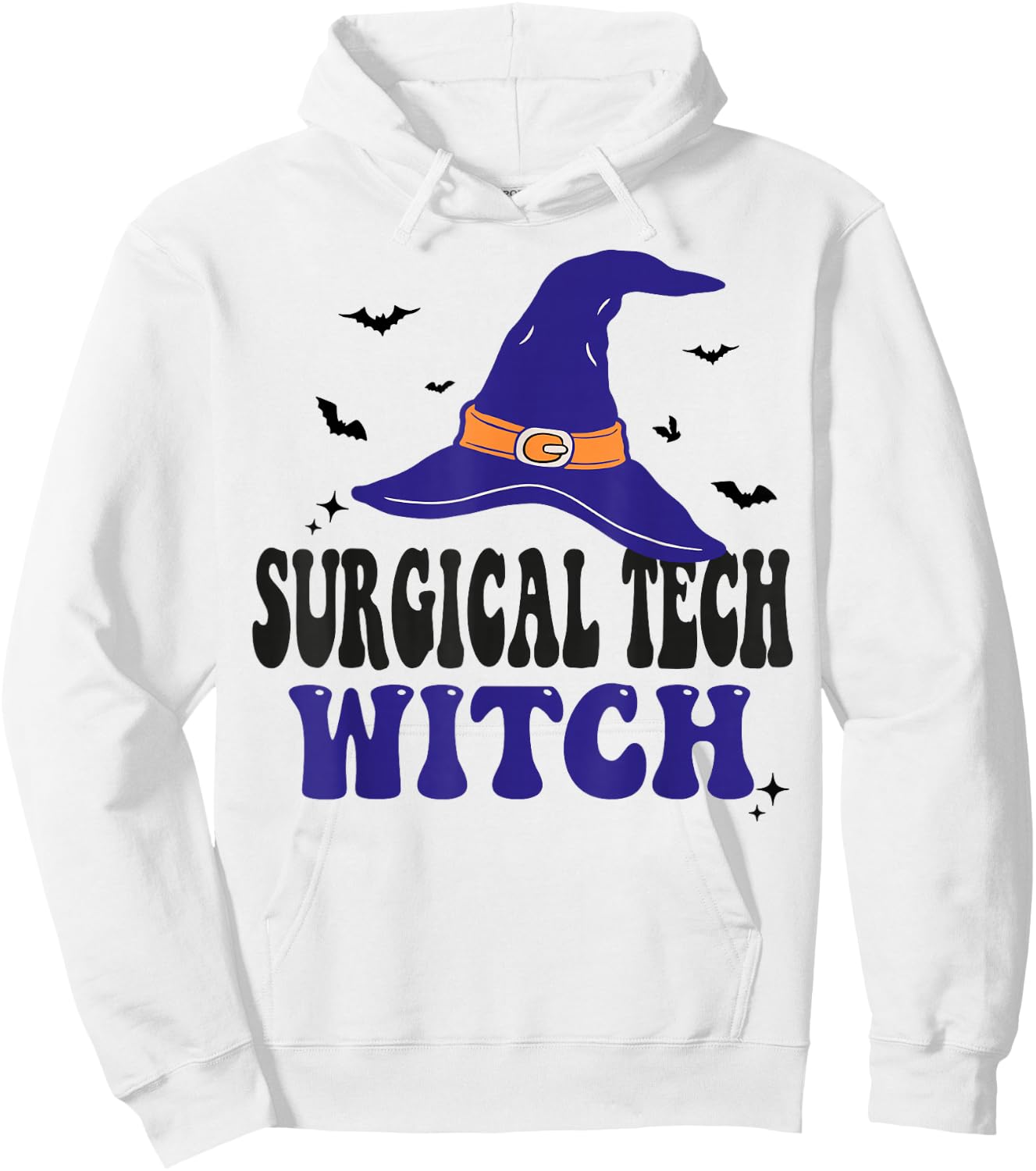 Surgical Tech Witch Halloween Funny Matching Group Costume Hoodie - Hoodie | White