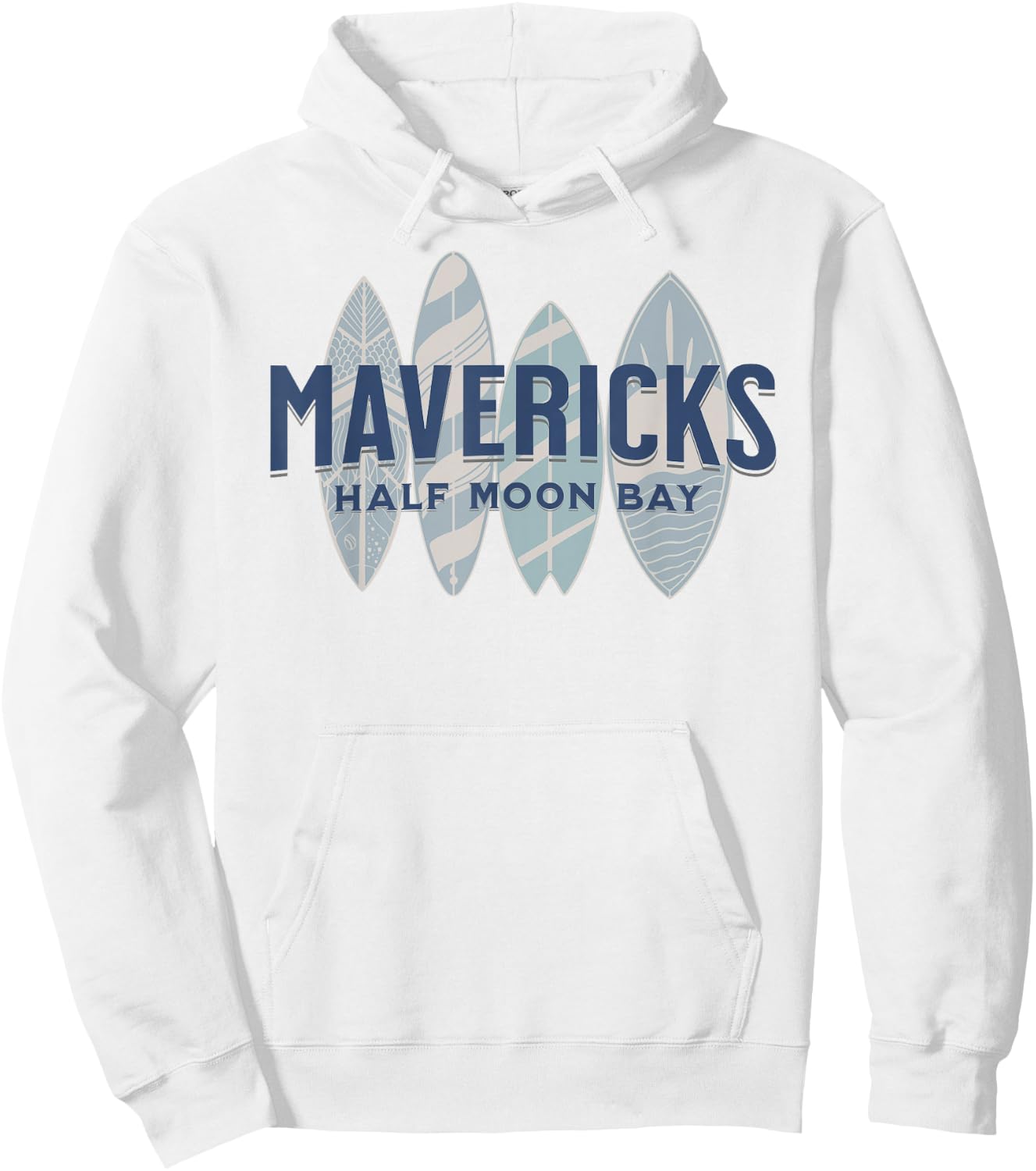 Mavericks Half Moon Bay California Big Wave Surfing Surfer Hoodie - Hoodie | White
