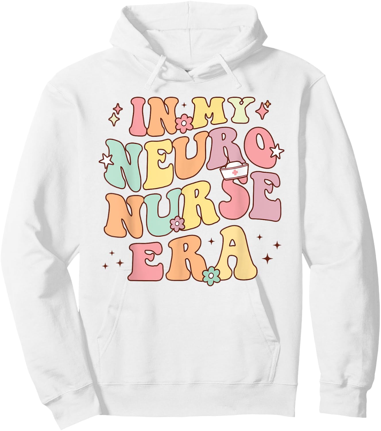 In My Neuro Nurse Era Retro Neuroscience Neurology Nursing Hoodie - Hoodie | White