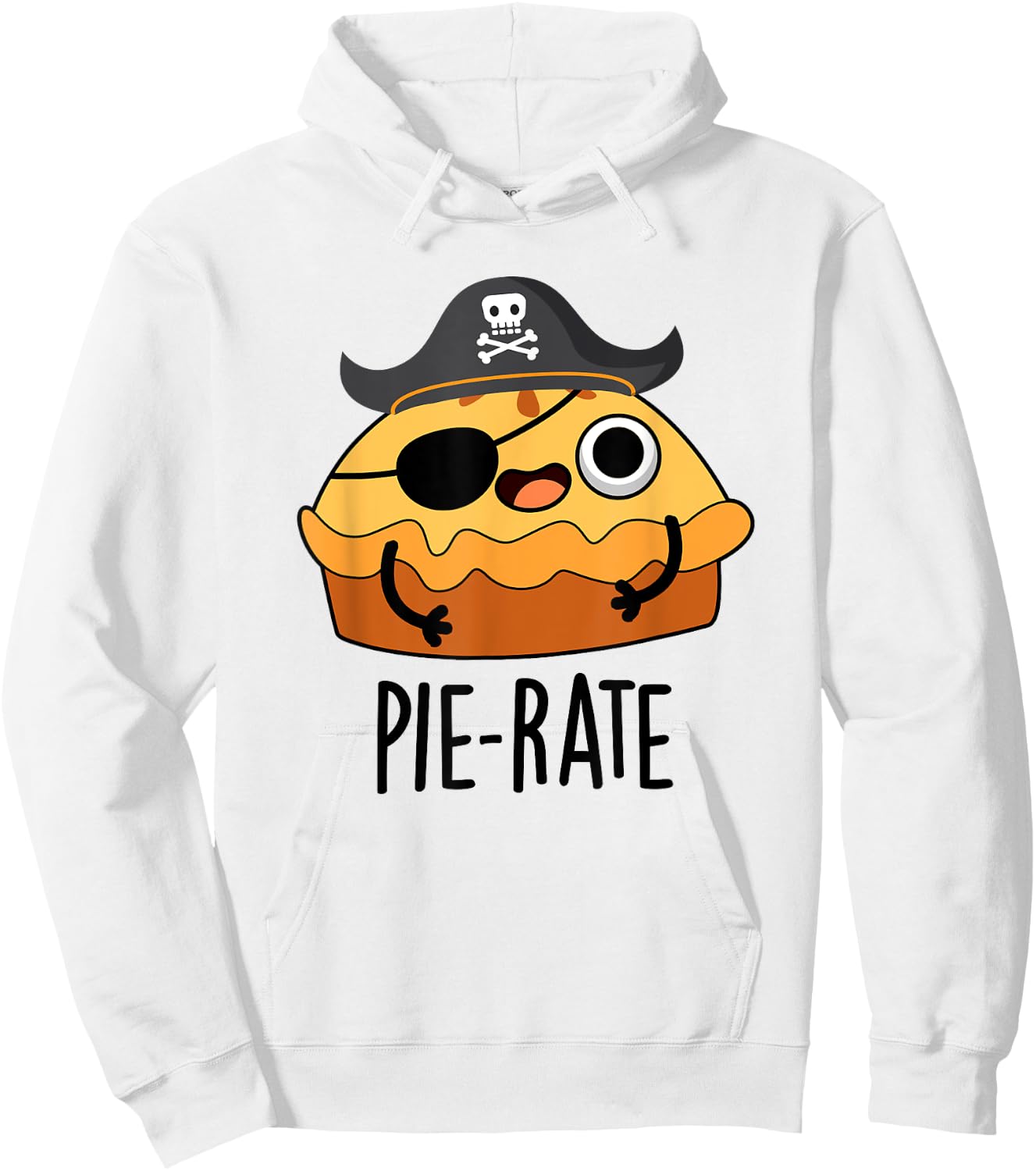 Pie-rate Funny Pie Pun Hoodie - Hoodie | White
