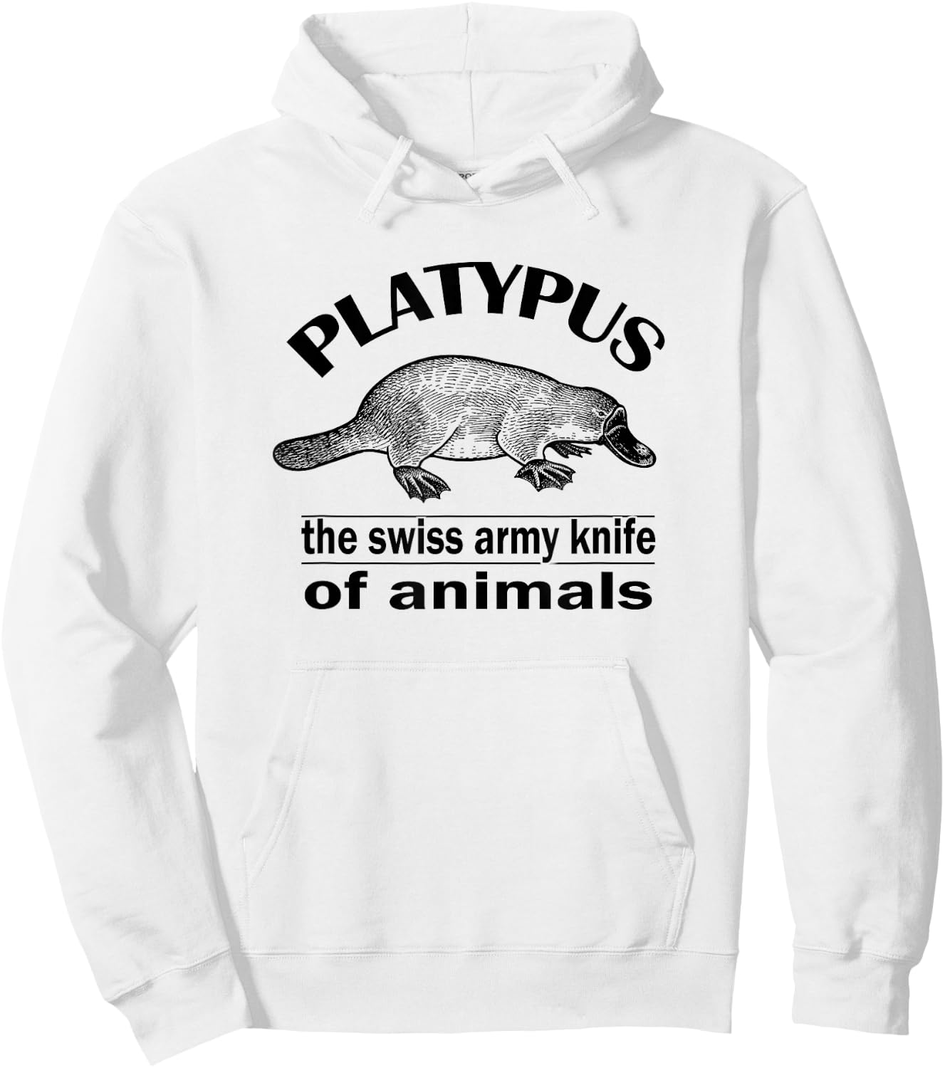 Retro Vintage Swiss Army Knife Platypus Lover Hoodie - Hoodie | White
