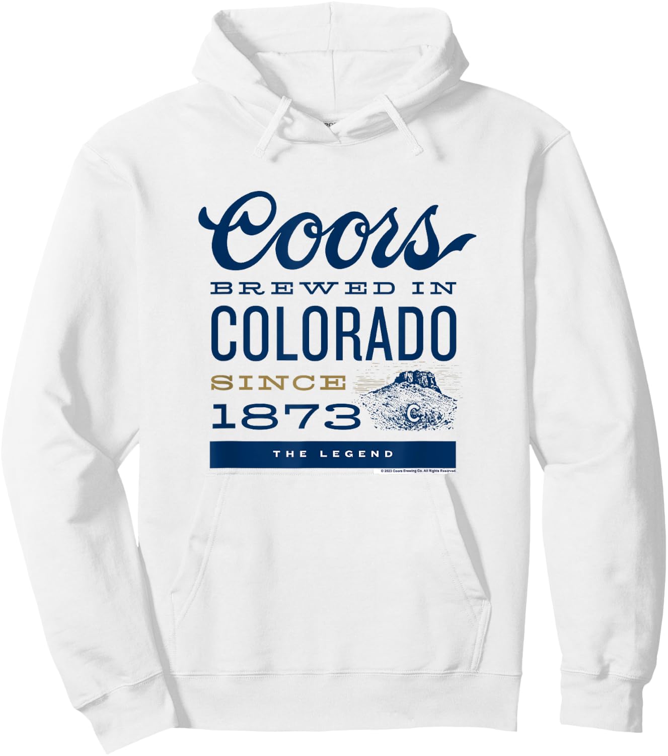 Coors Brewing Company Coors Brewed In Colorado Retro Poster Hoodie - Hoodie | White