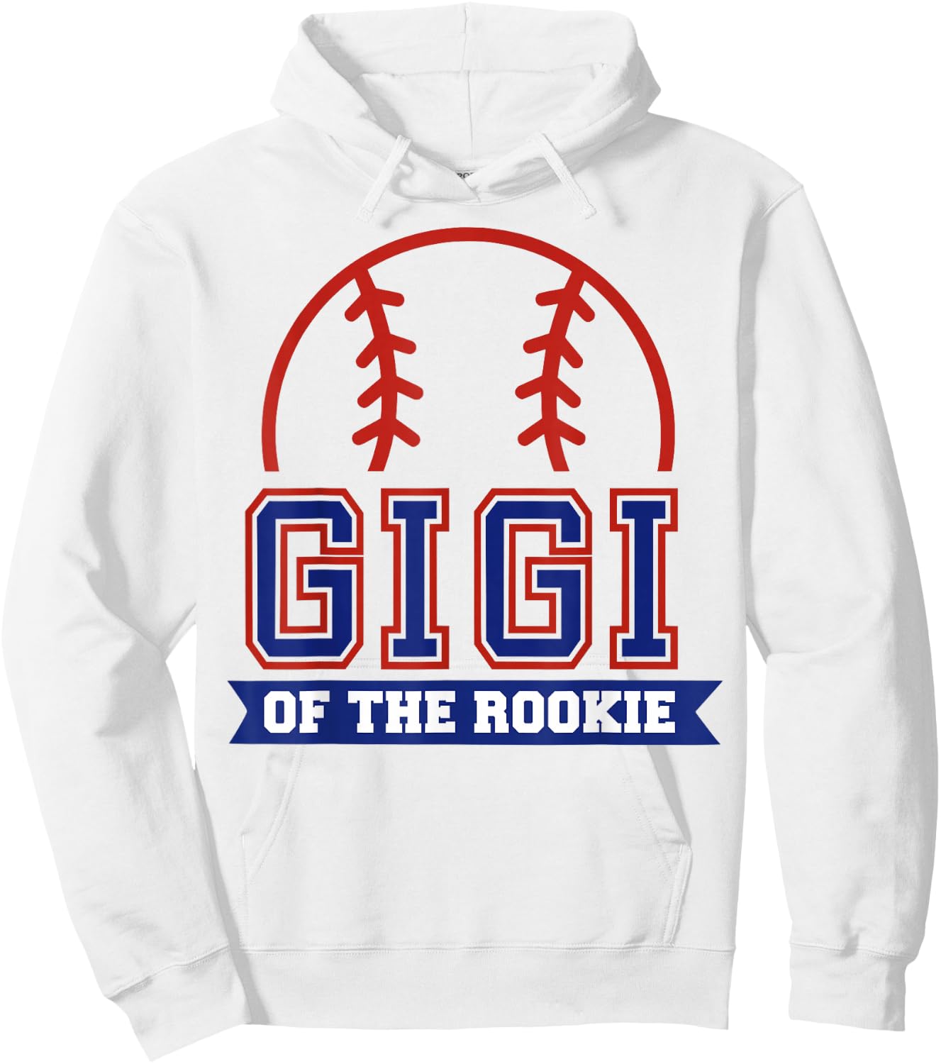 Gigi of Rookie 1st Birthday Baseball Theme Matching Party Hoodie - Hoodie | White
