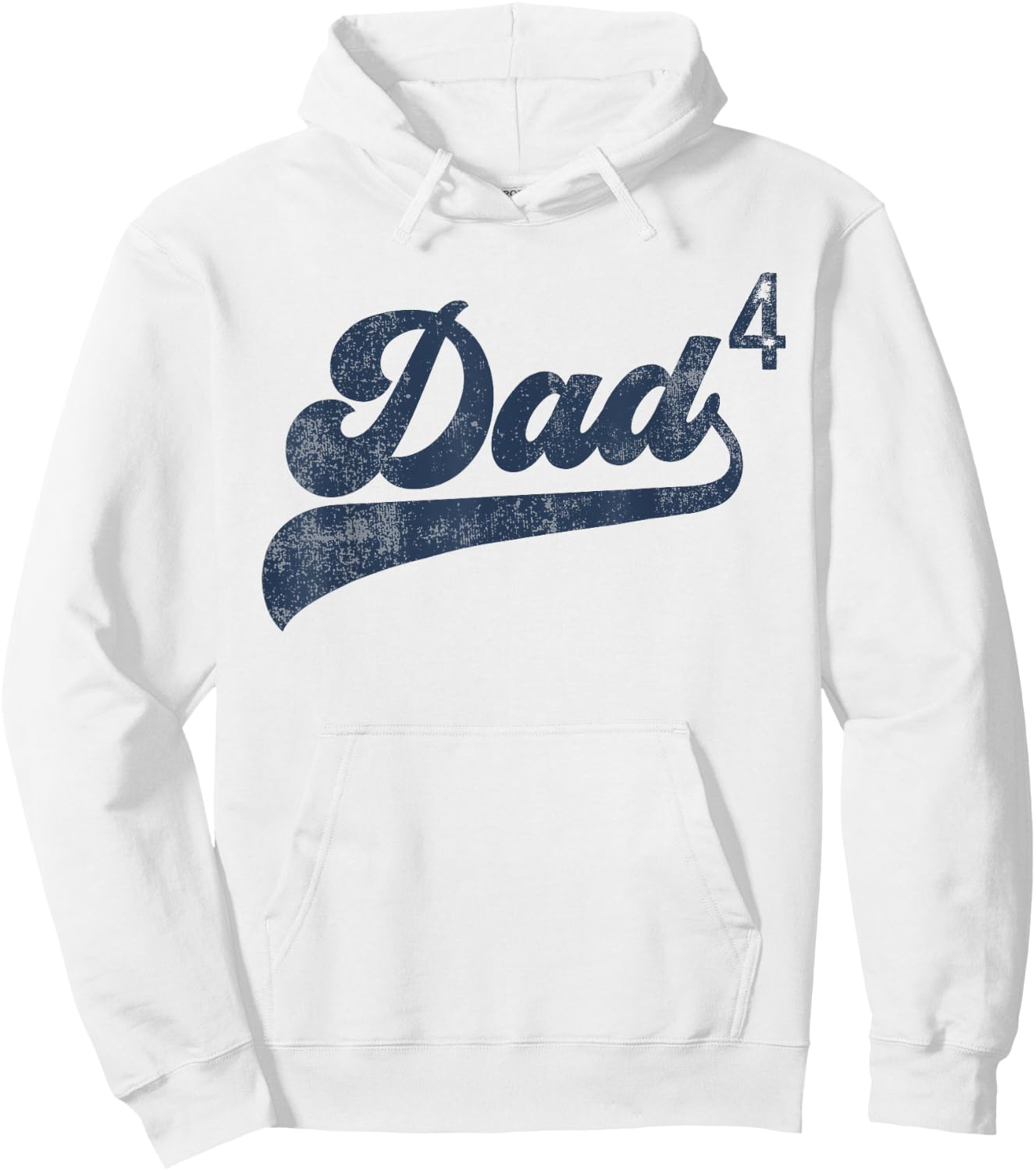 Dad4 Daddy Of 4 Kids Gifts Father Of Four Fourth Time Dad Hoodie - Hoodie | White