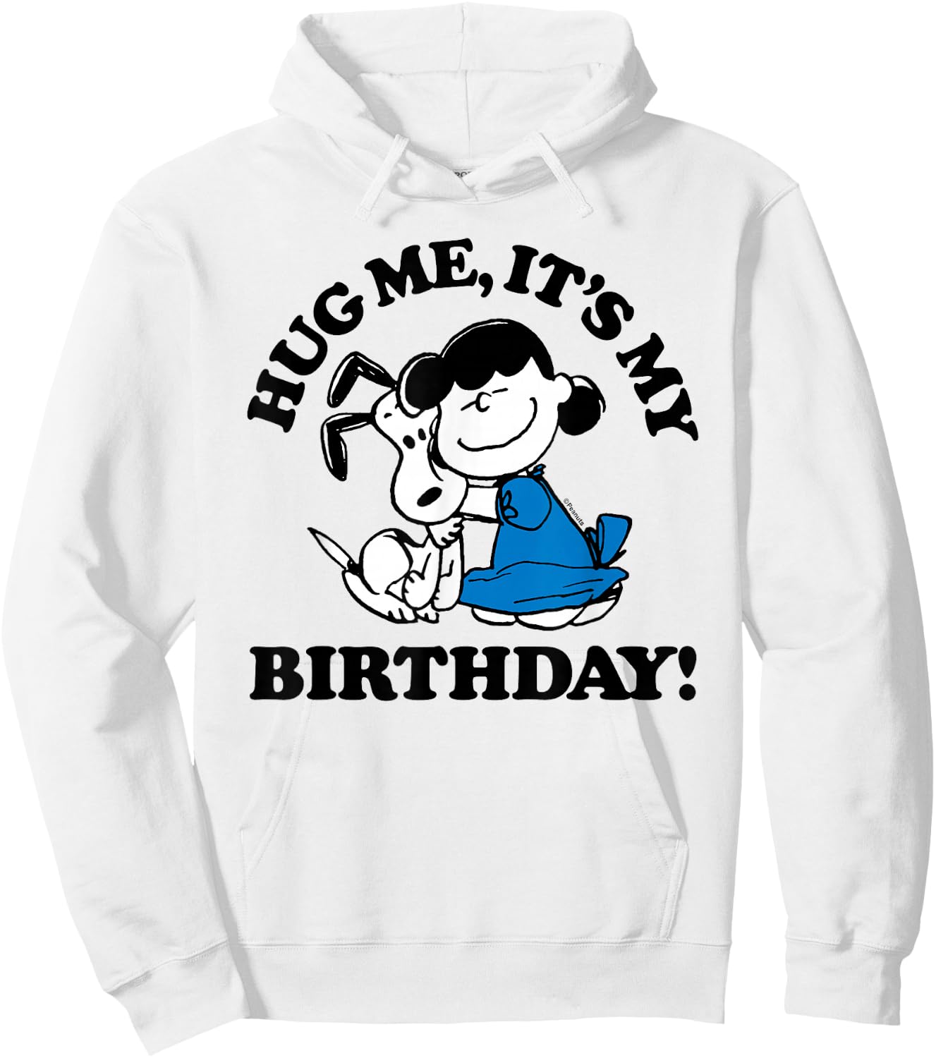 Peanuts Snoopy Lucy Birthday Hug Hoodie - Hoodie | White