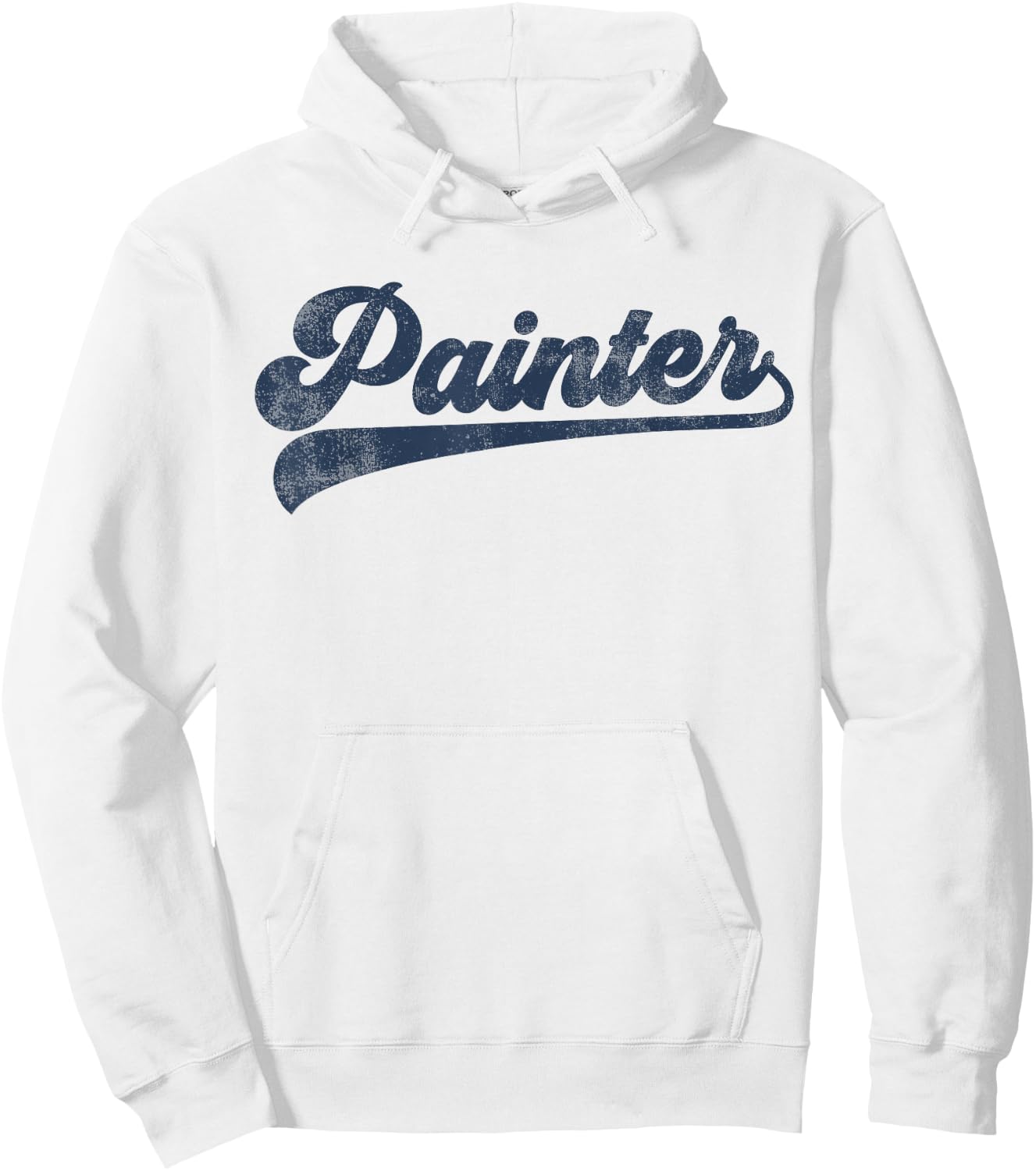 Painter Cute Vintage Graphic Hoodie - Hoodie | White