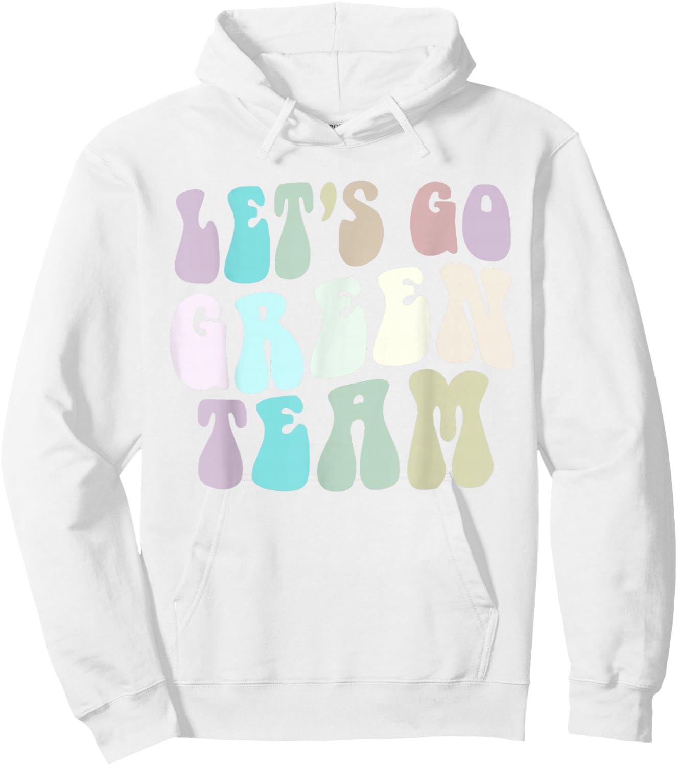 Retro LET'S GO GREEN TEAM War Game 60's Summer Camp Matching Hoodie - Hoodie | White