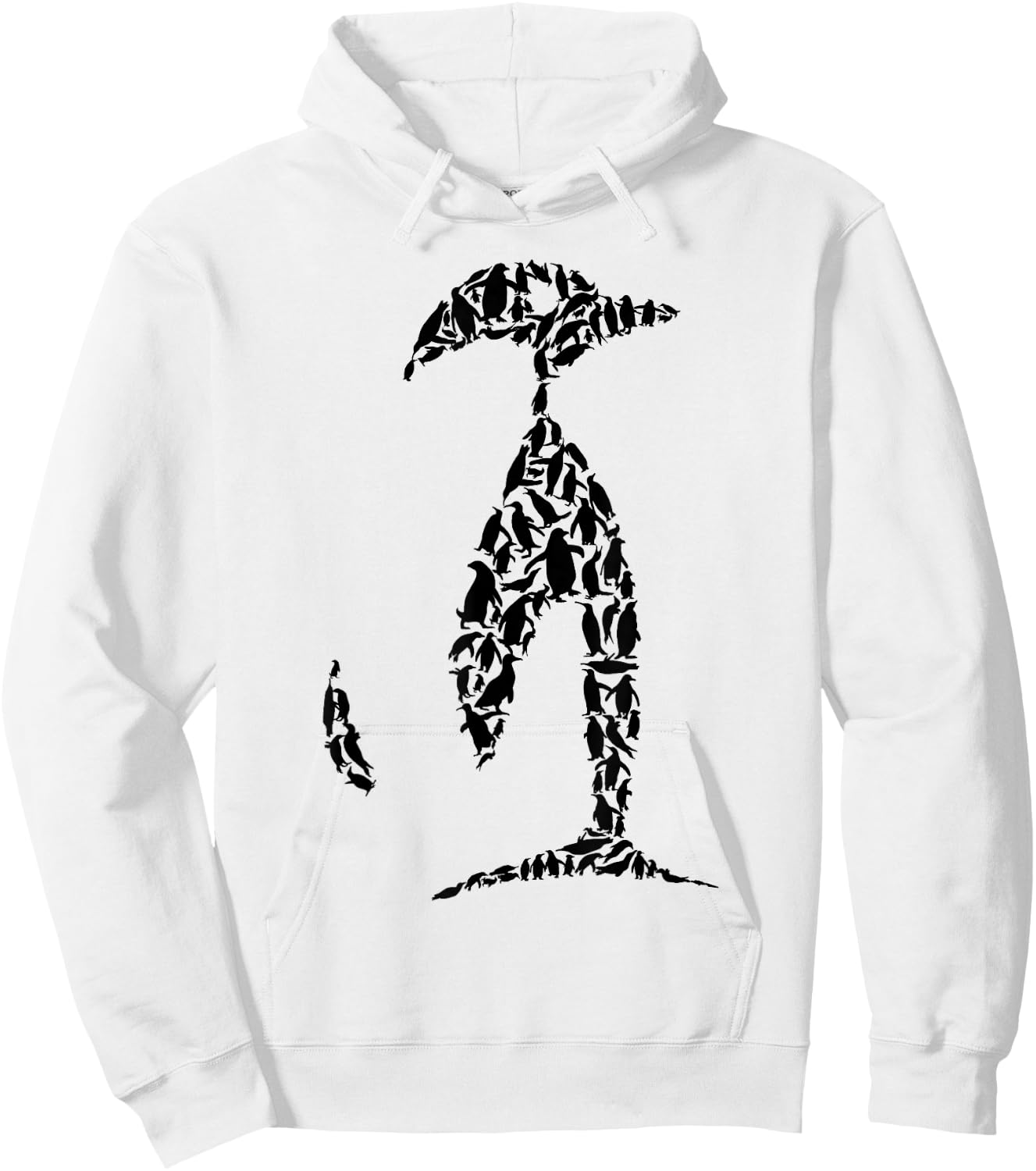 Silhouette Penguins for Penguin Lover | Penguin Hoodie - Hoodie | White