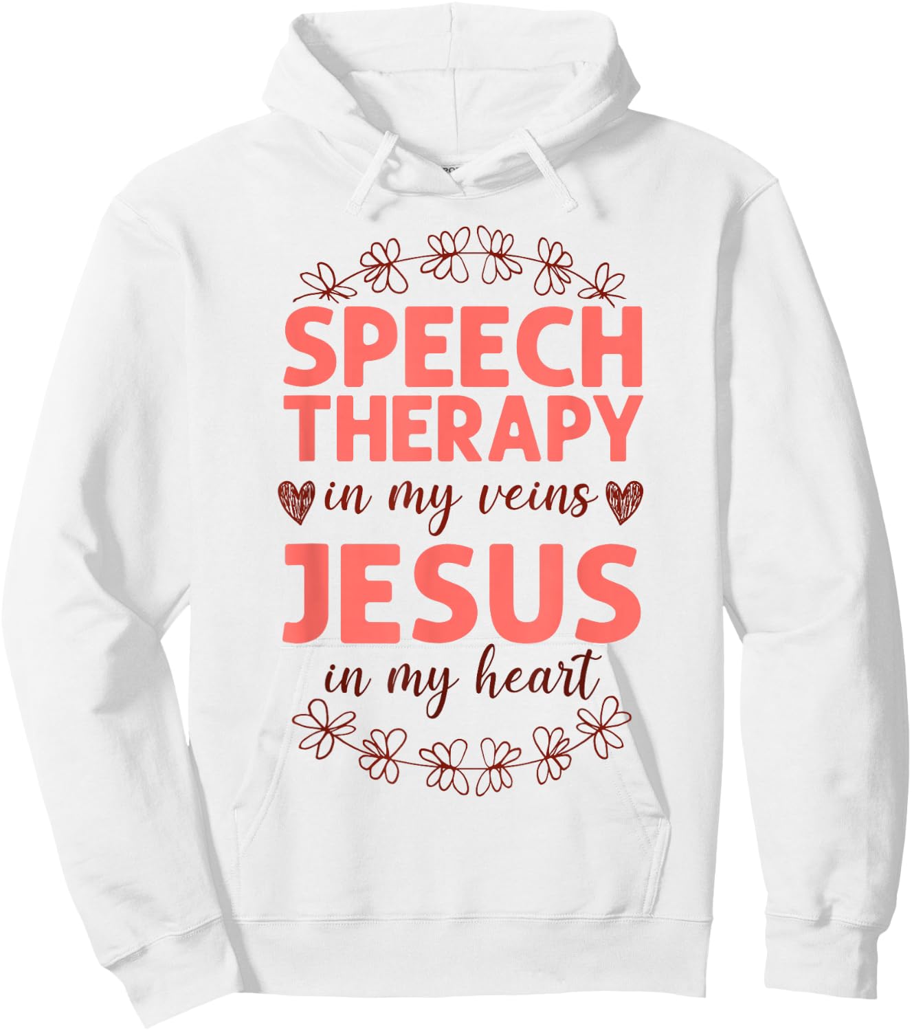 Speech Therapist Therapy Assistant SLP Faith Jesus Christian Hoodie - Hoodie | White