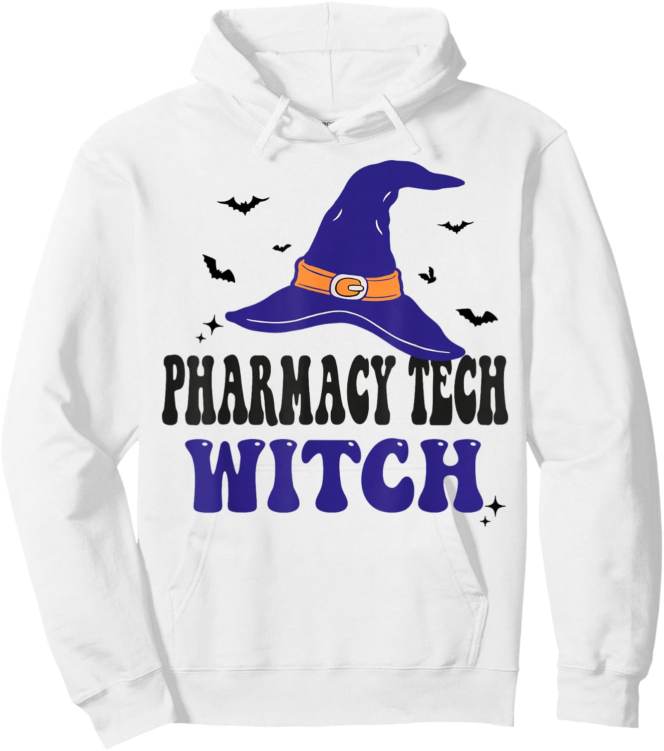 Pharmacy Tech Witch Halloween Funny Matching Group Costume Hoodie - Hoodie | White