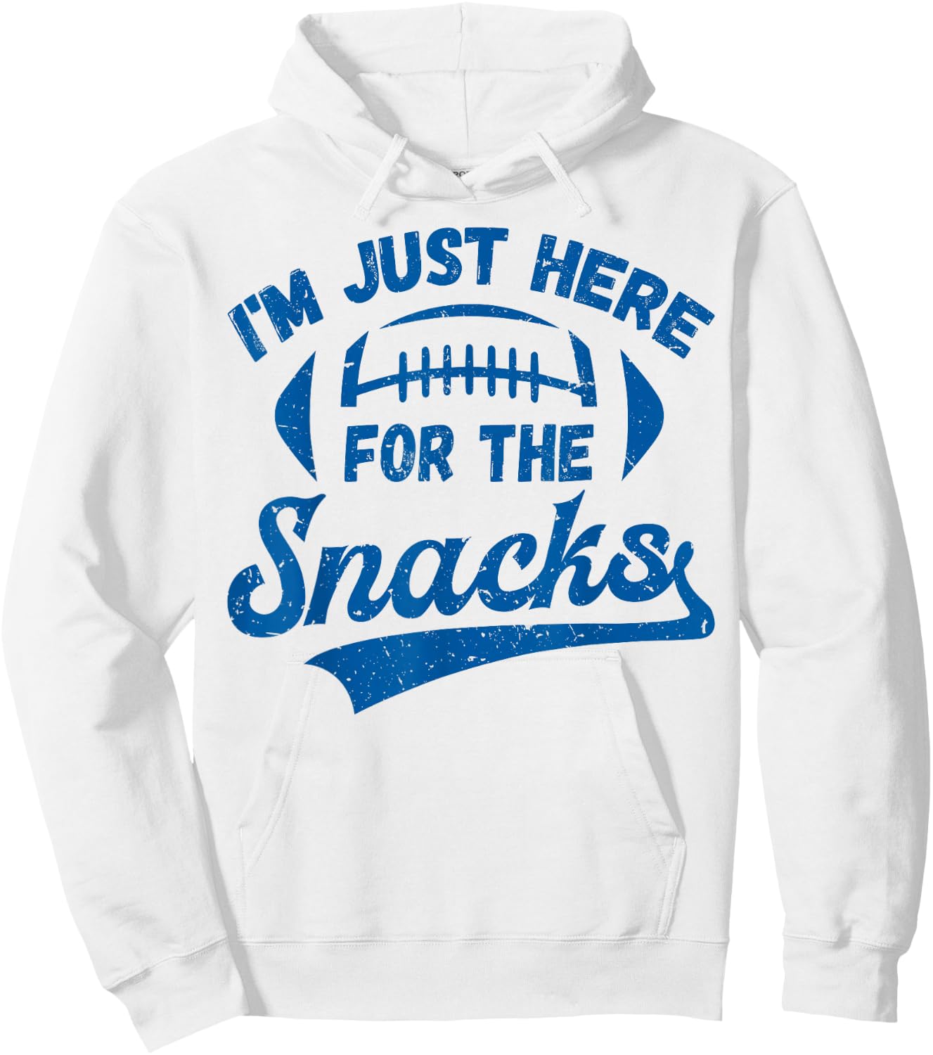 I'm Just Here For The Snacks Funny Fantasy Football League Hoodie - Hoodie | White