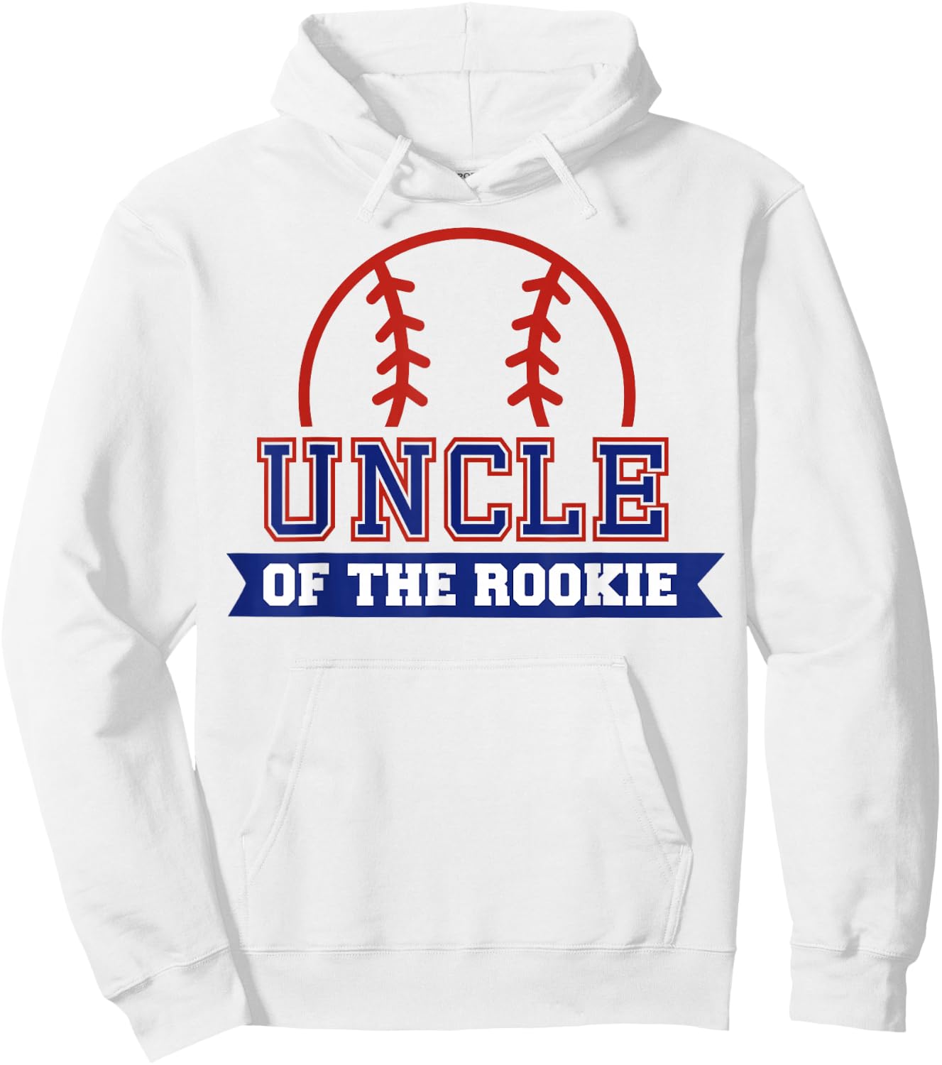 Uncle of Rookie 1st Birthday Baseball Theme Matching Party Hoodie - Hoodie | White