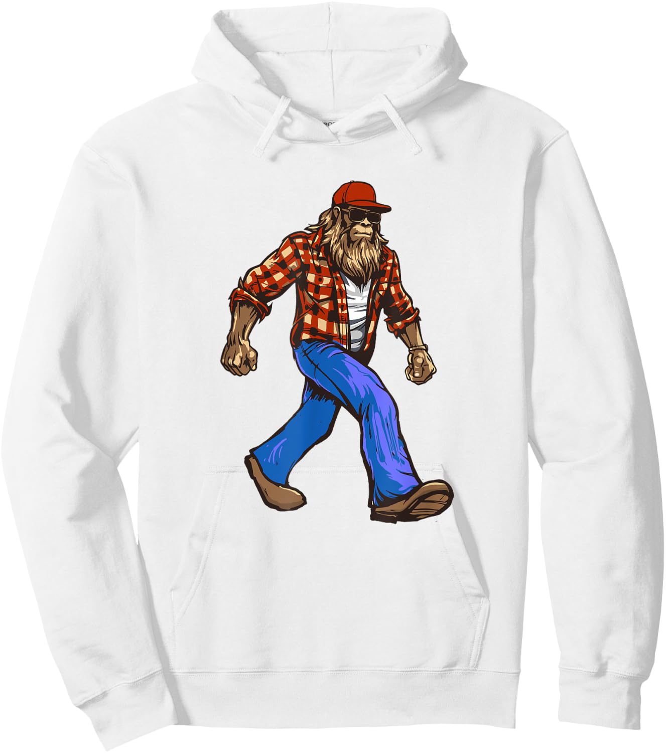 Country Redneck Sasquatch Bigfoot Dude Southern Pride Hoodie - Hoodie | White