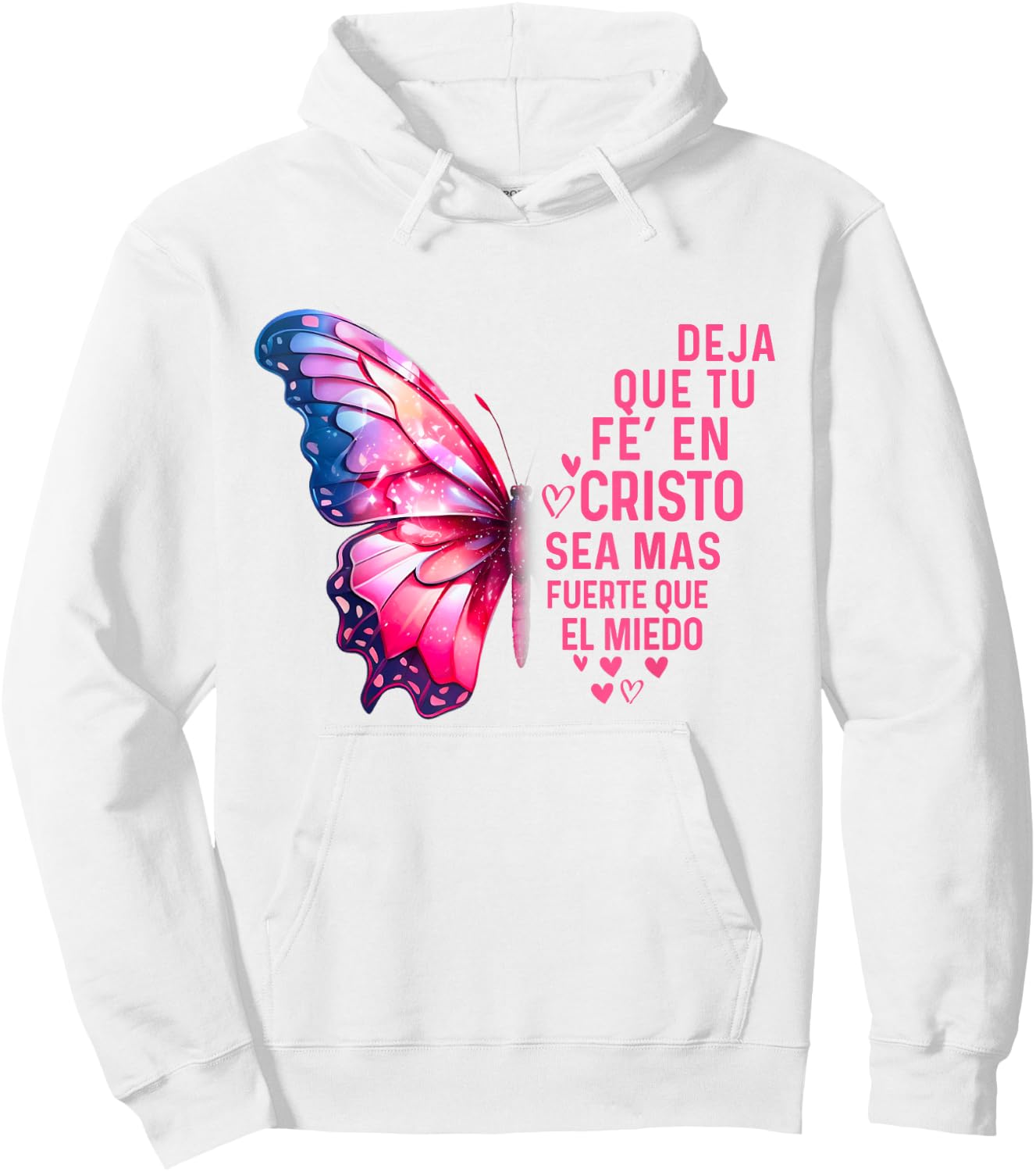 Camiseta Cristiana Para Mujer En Espanol Spanish Cristiano Hoodie - Hoodie | White
