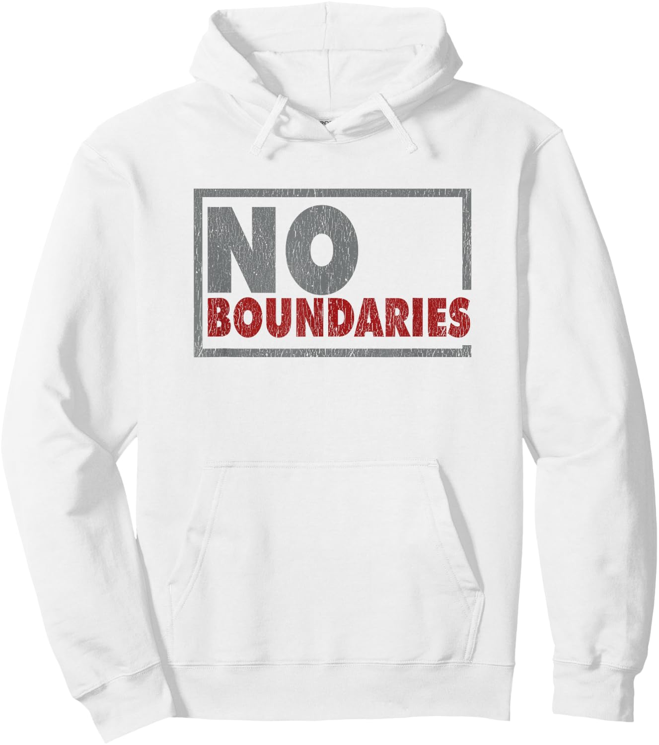 No Boundaries - Motivational Messages Hoodie - Hoodie | White