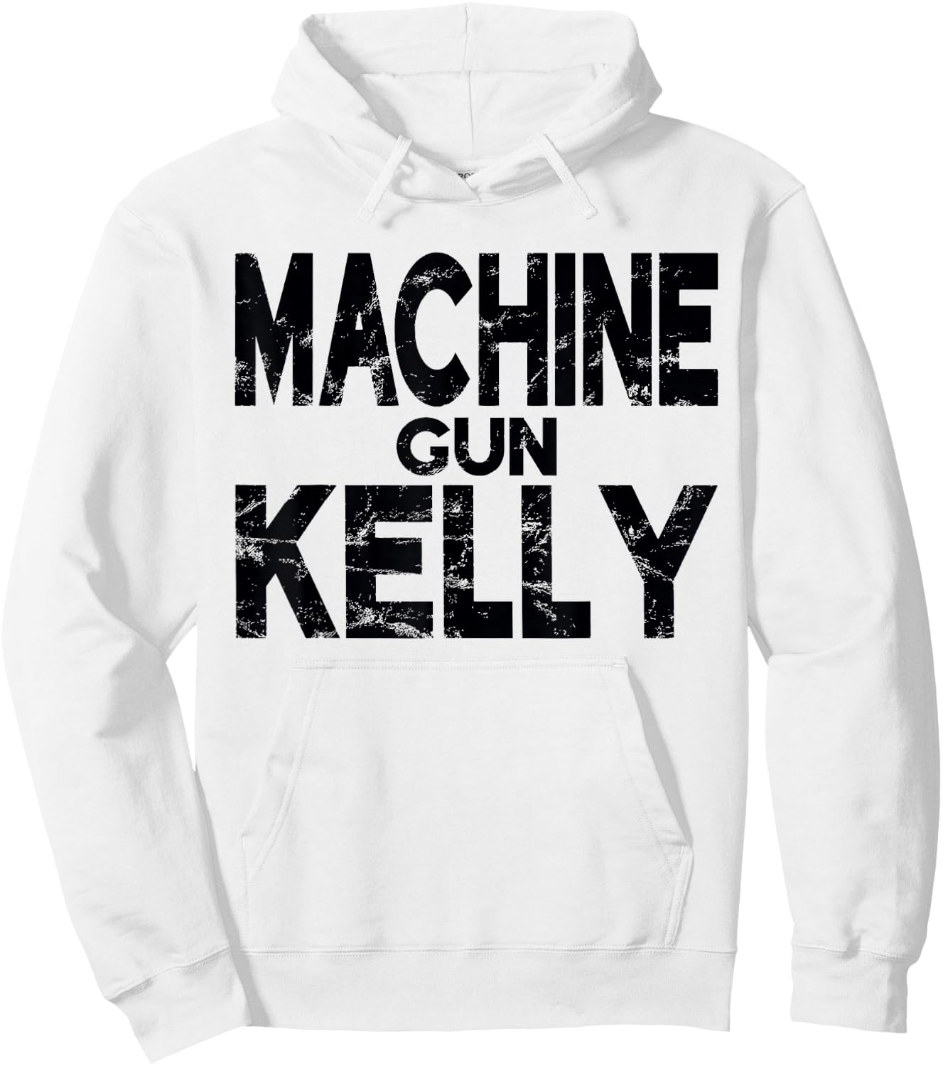 Official Machine Gun Kelly Distress Logo Hoodie - Hoodie | White