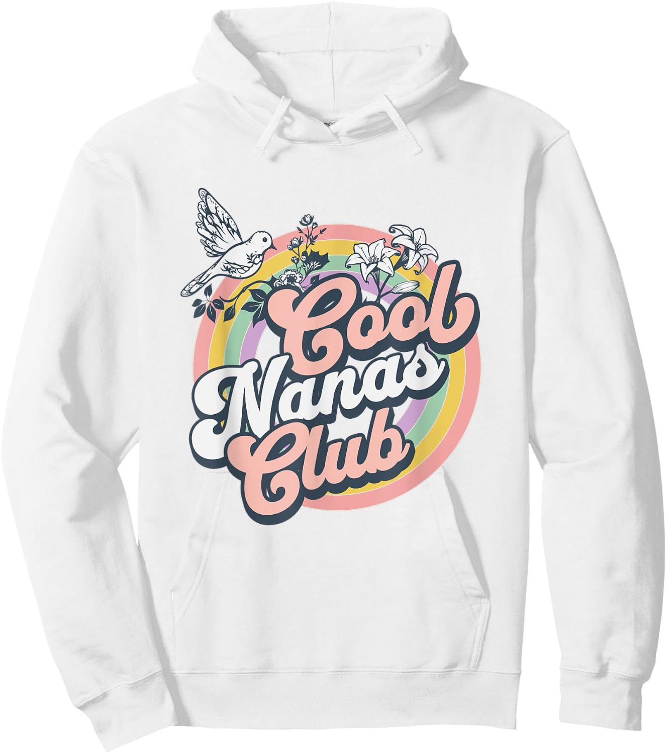 Cool Nanas Club Retro Groovy Flowers Design For Nanas Hoodie - Hoodie | White