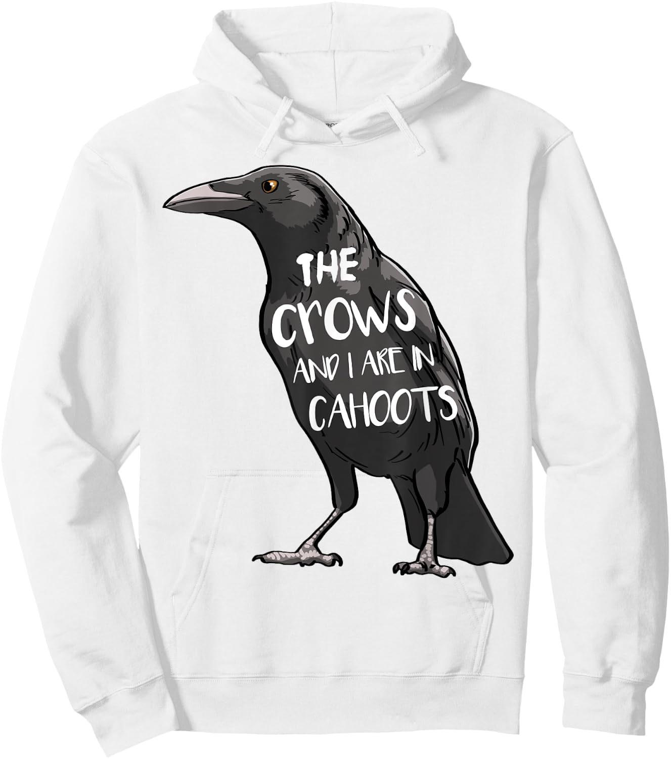 The Crow And I Are In Cahoots Funny Women Crow Love Birds Hoodie - Hoodie | White