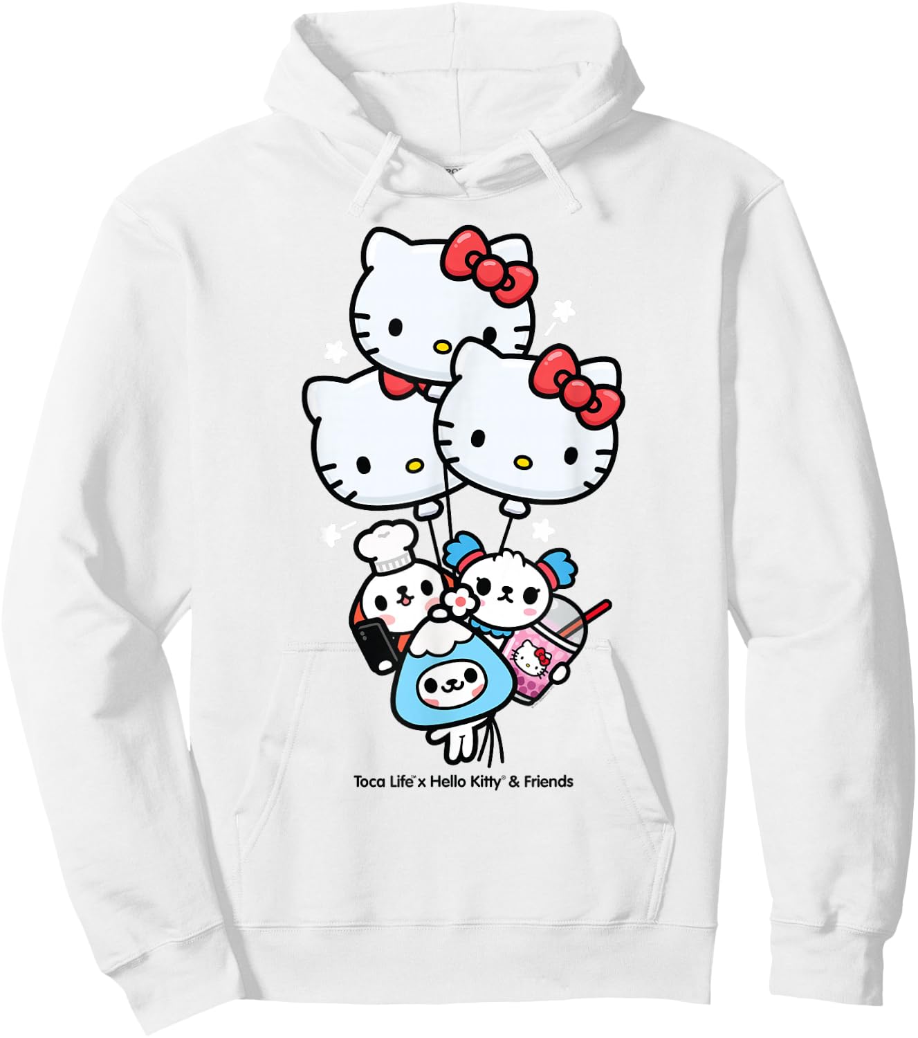 Toca Life x Hello Kitty & Friends Balloons Hoodie - Hoodie | White