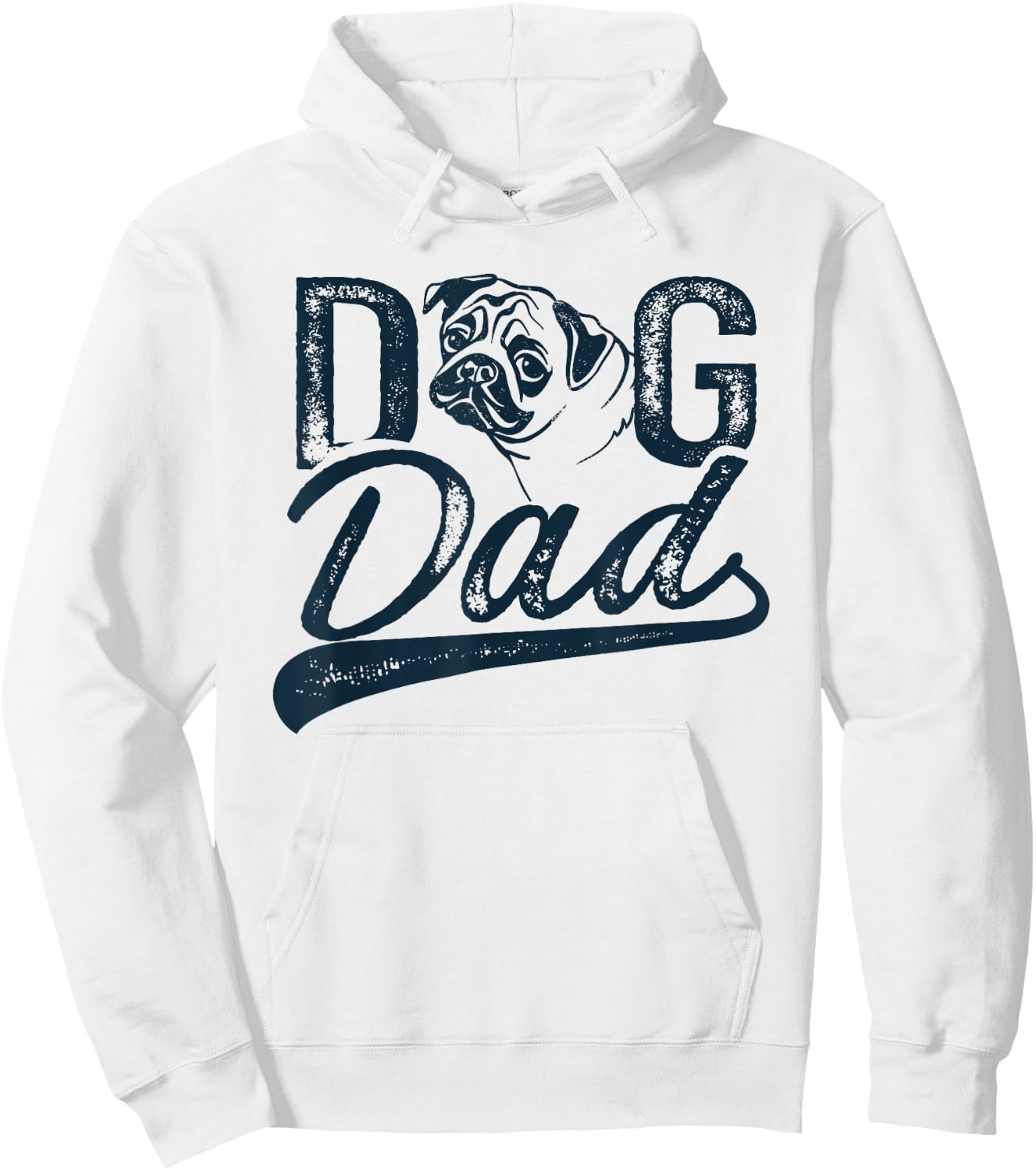 Pug Dog Dad Men Hoodie - Hoodie | White