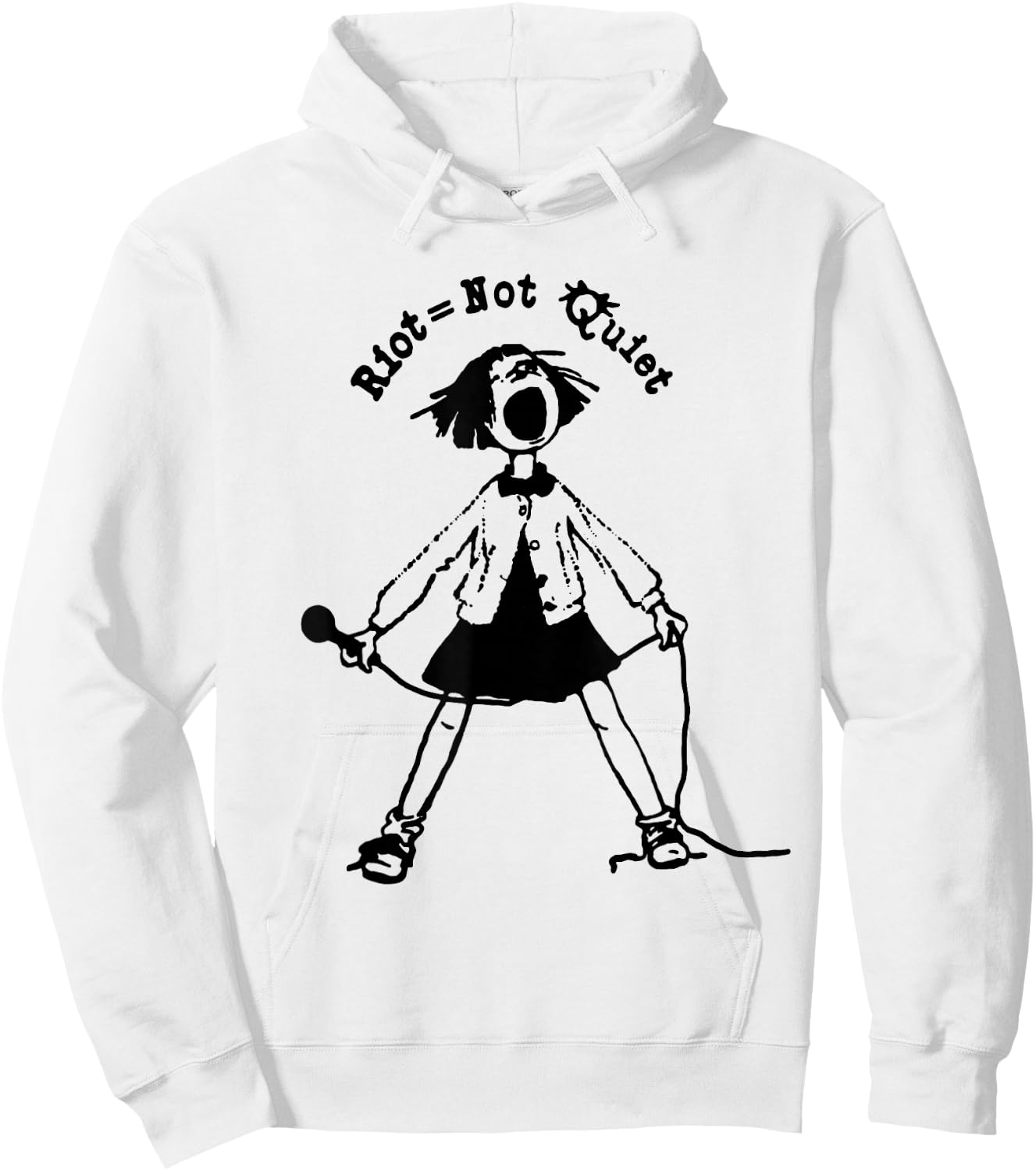 Riot Grrrl | Riot Not Quite | Riot Not Die Hoodie - Hoodie | White