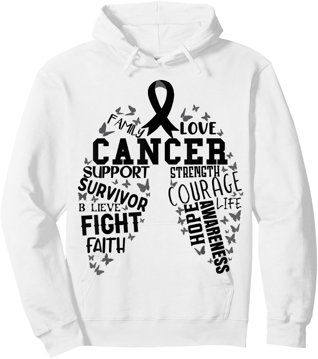 Lung Cancer Awareness Accessories Hoodie - Hoodie | White
