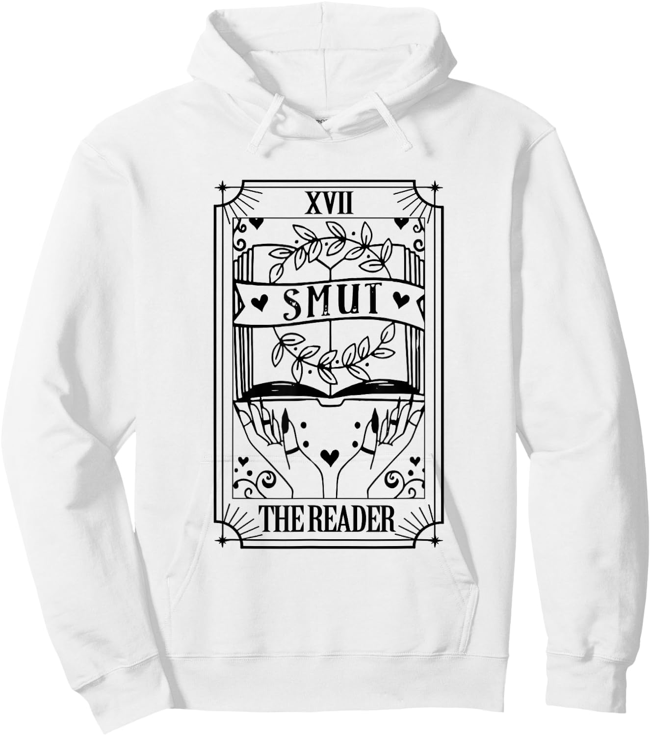 The Reader Tarot Card Smut Book Reader Dark Romance Bookish Hoodie - Hoodie | White