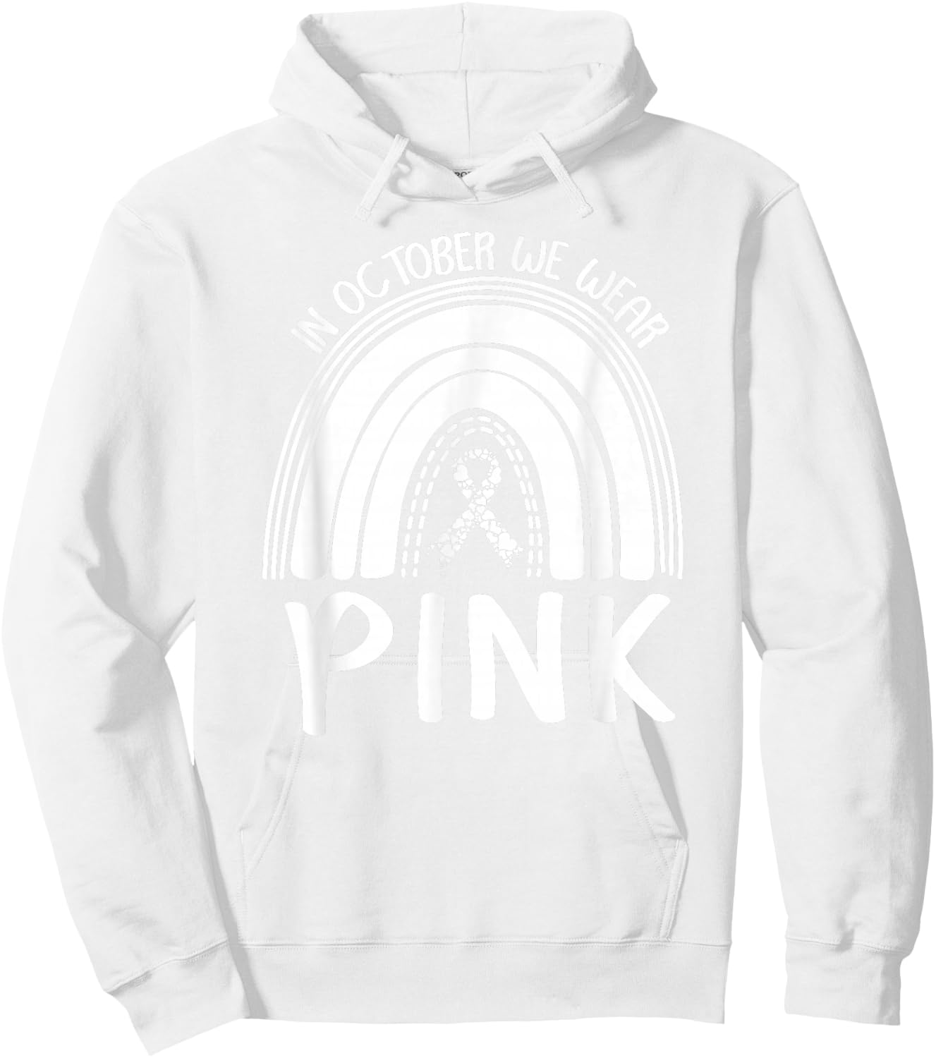 Breast Cancer Awareness Month Hoodie - Hoodie | White