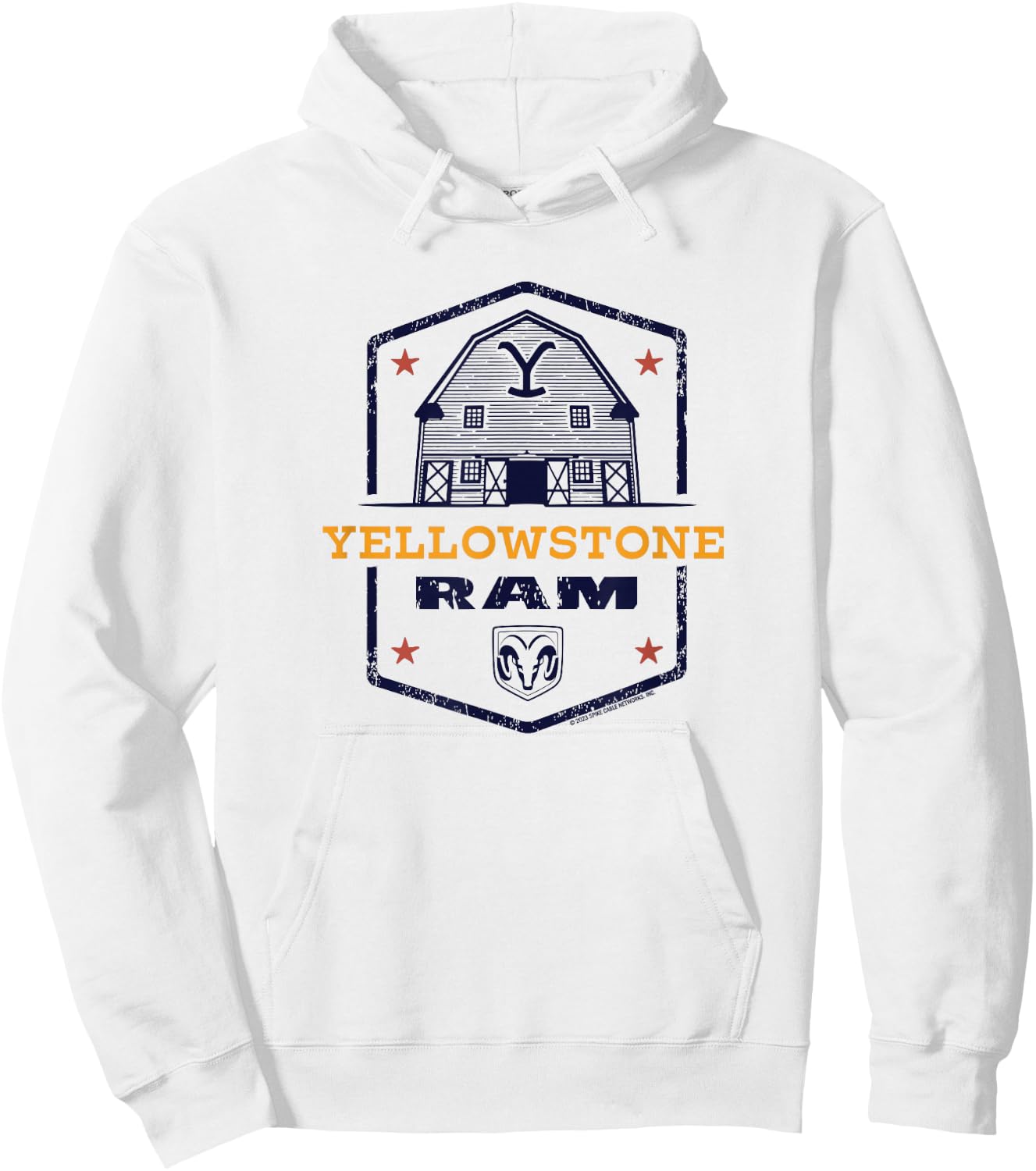 Yellowstone x Ram Trucks Barn Hoodie - Hoodie | White