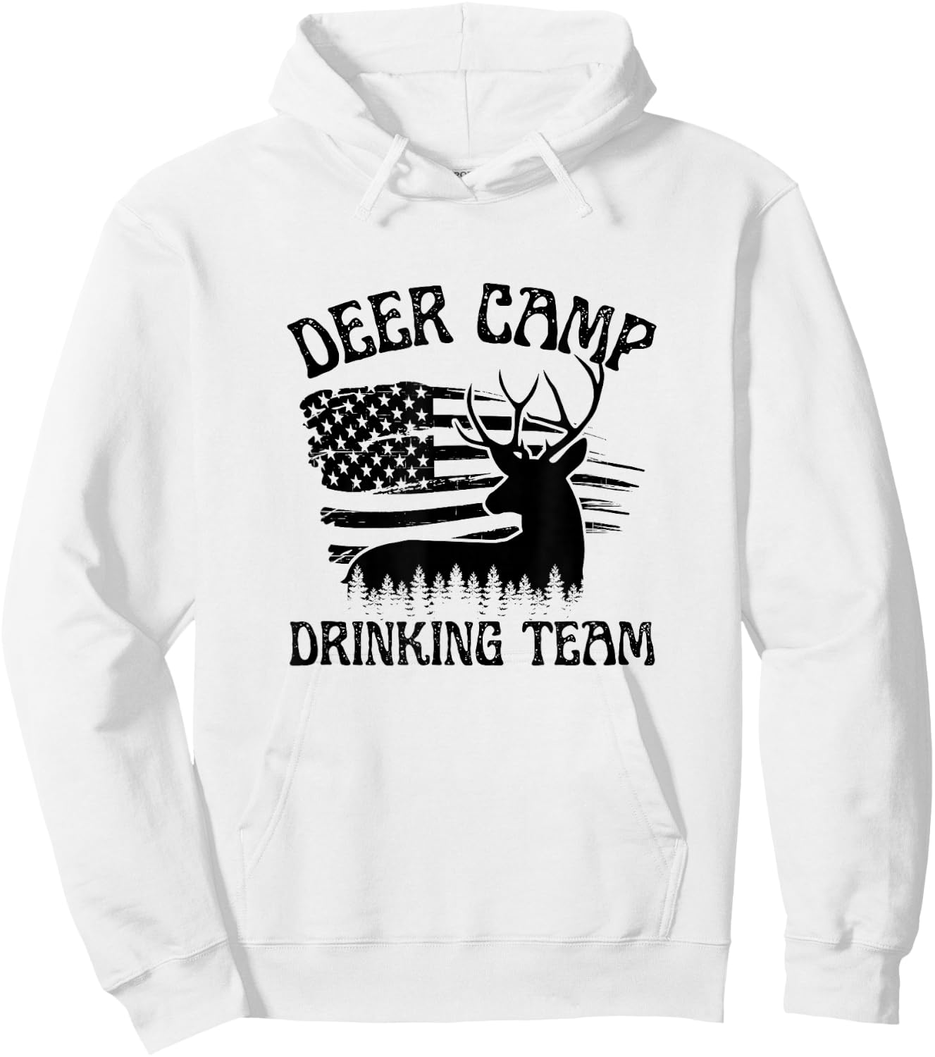 Deer Camp Drinking Team - Funny Hunting Hoodie - Hoodie | White