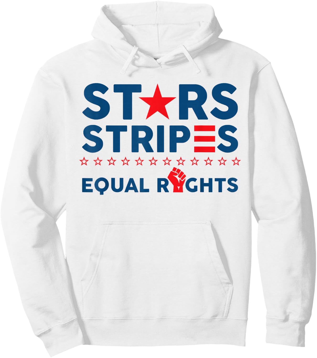 Stars Stripes and Equal Rights 4th of July Women's Rights Hoodie - Hoodie | White