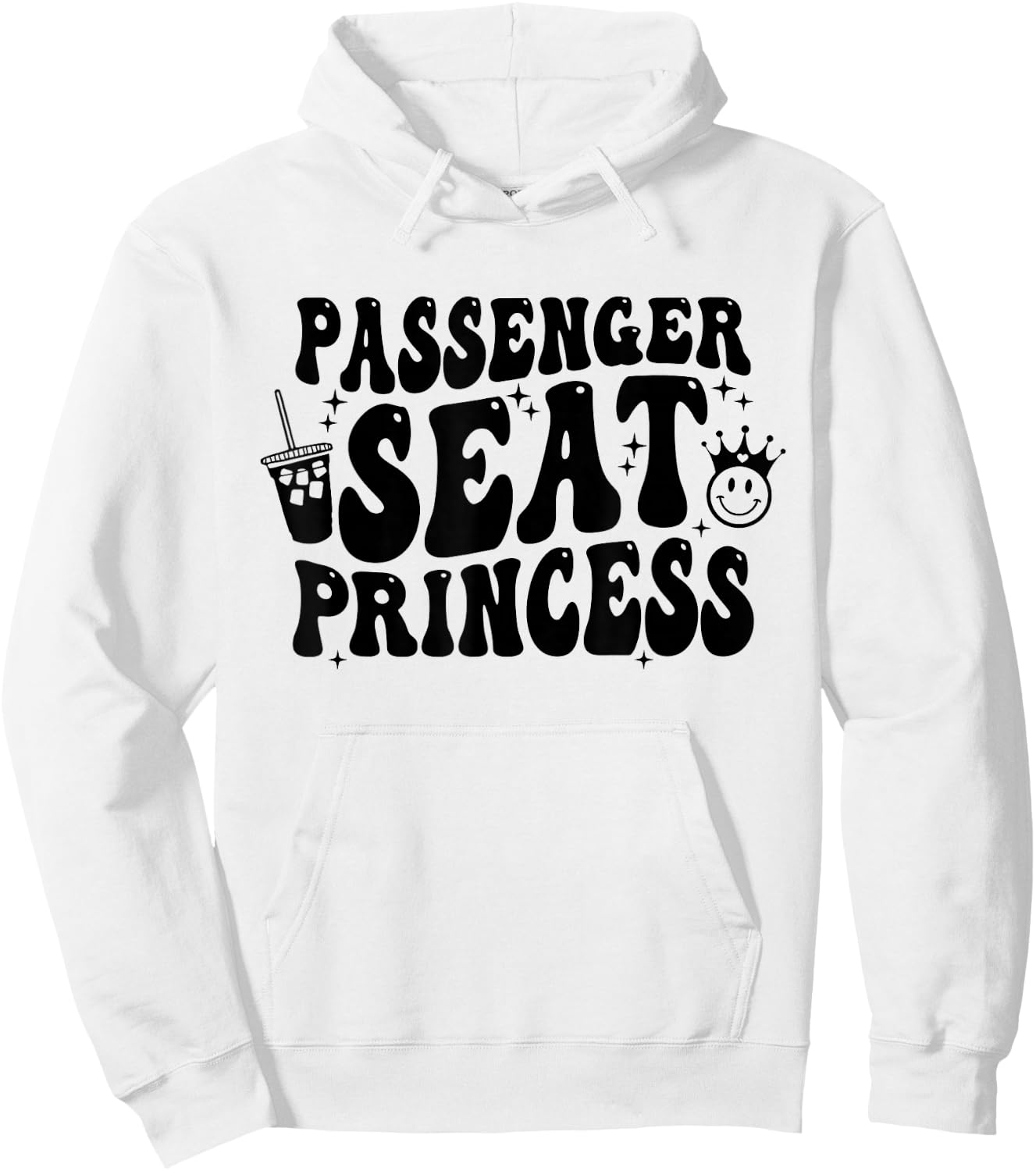 Passenger Seat Princess Ice Coffee Retro Summer Hoodie - Hoodie | White
