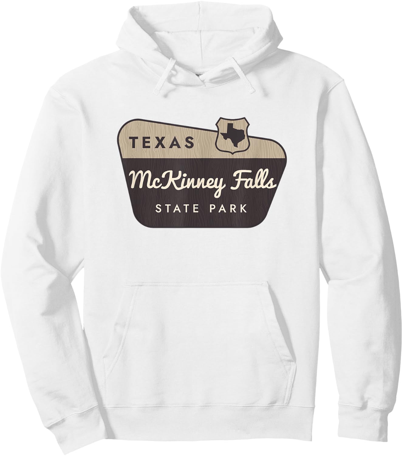McKinney Falls State Park Texas TX Welcome Sign Vacation Hoodie - Hoodie | White