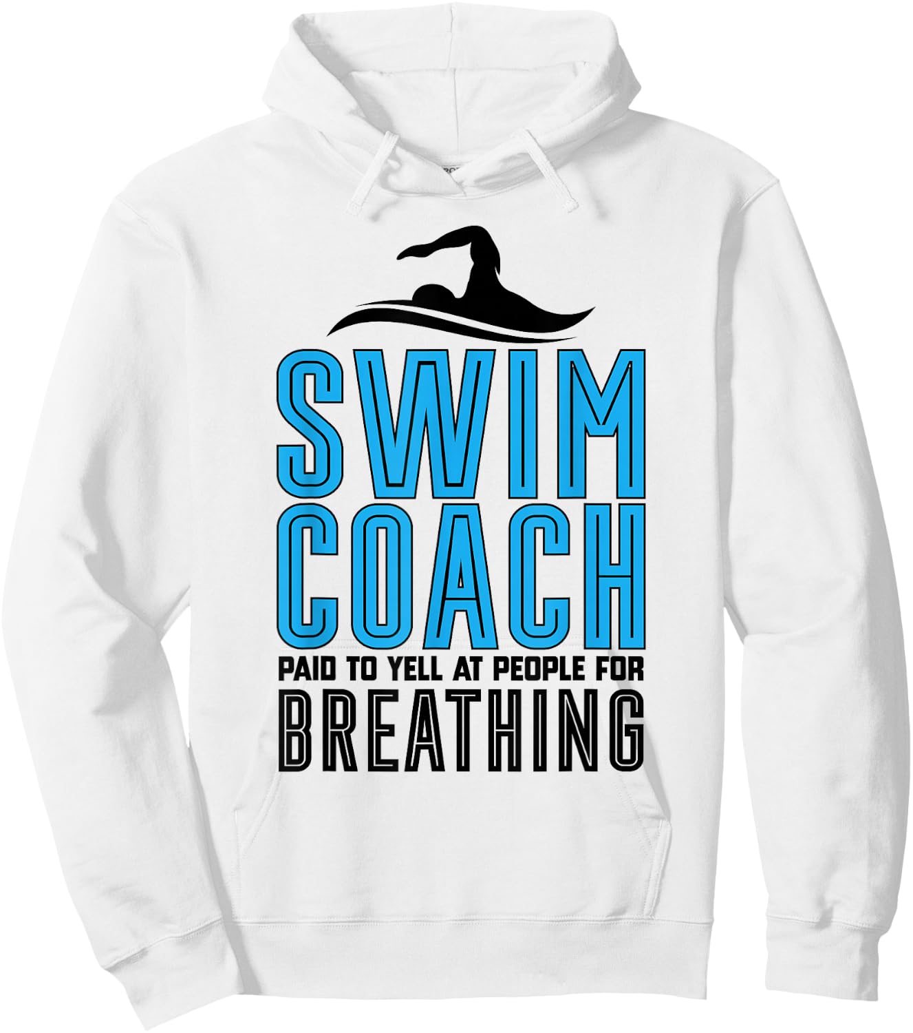 Swim Coach Funny Swimmer Coach Swimming Coach Hoodie - Hoodie | White