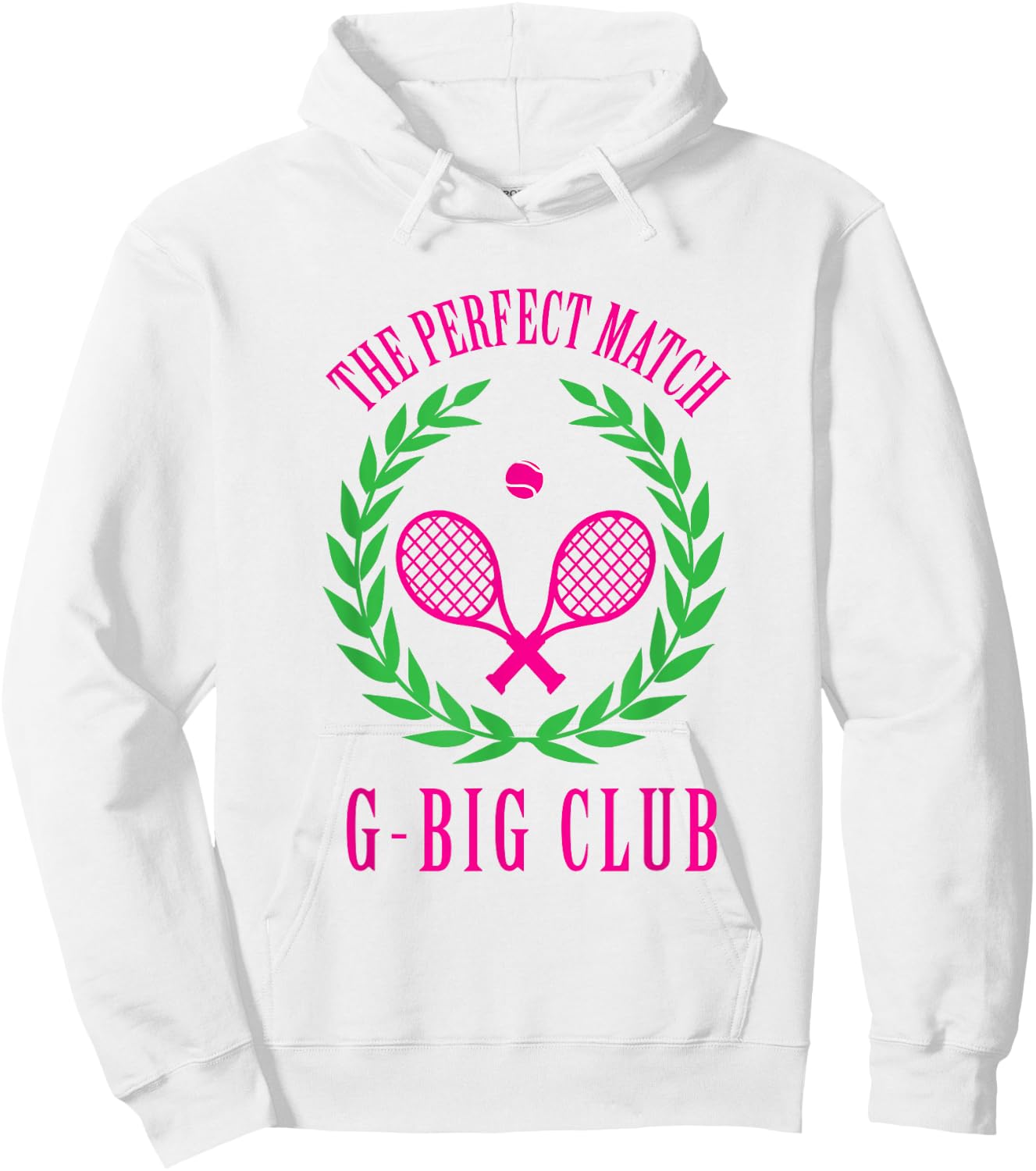 Tennis Match Club Little / G Big Sorority Reveal Hoodie - Hoodie | White