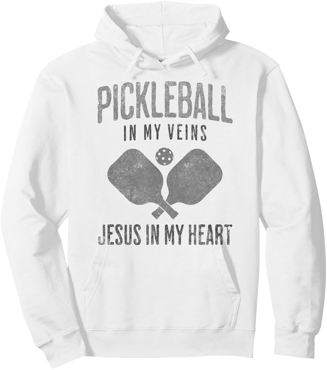 Pickleball In My Veins Jesus In My Heart Christian Player Hoodie - Hoodie | White