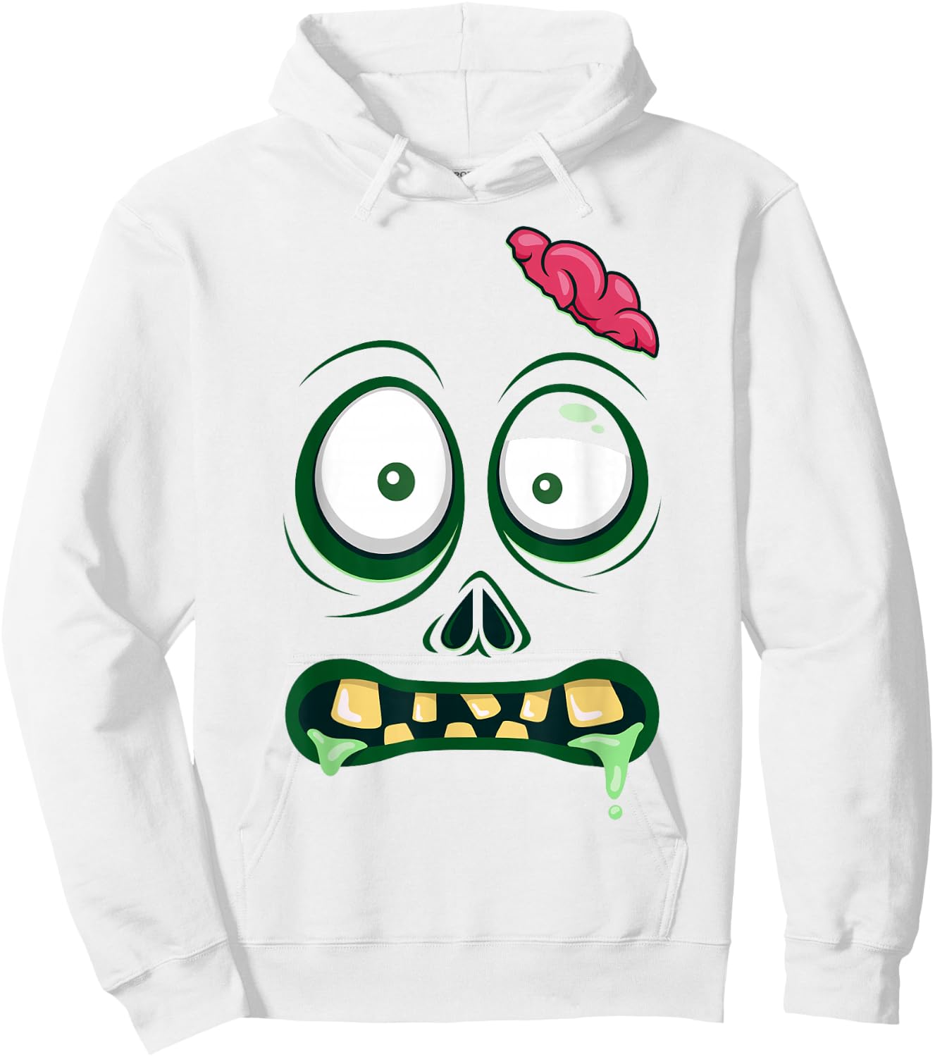 Monster Face Halloween Matching Costume Zombie Men Women Kid Hoodie - Hoodie | White