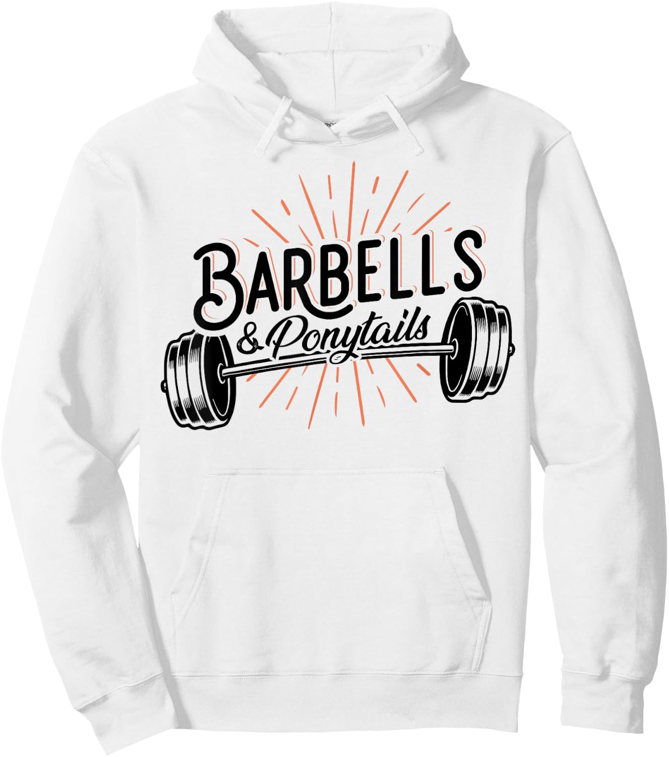 Barbells And Ponytails - Motivational Fitness Women Gym Hoodie - Hoodie | White