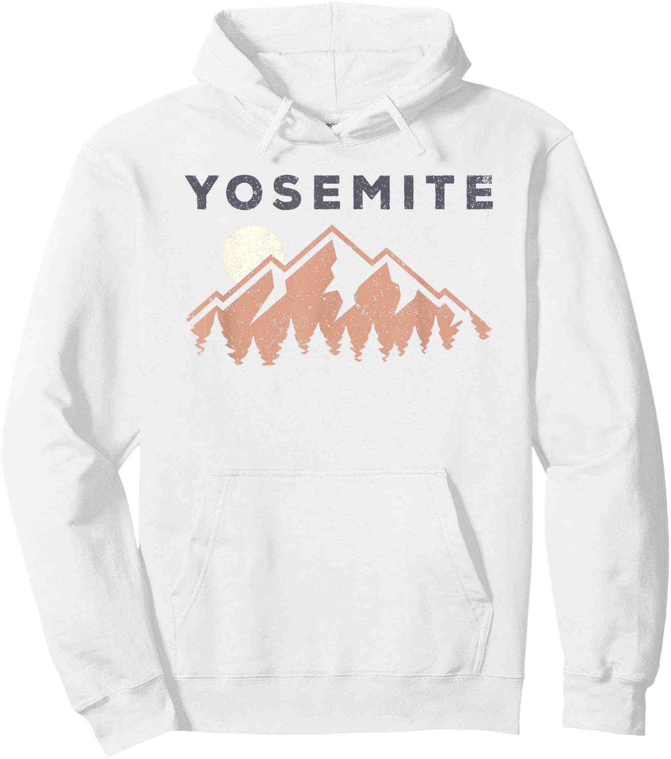 Retro Yosemite California Established 1890 National Park Hoodie - Hoodie | White