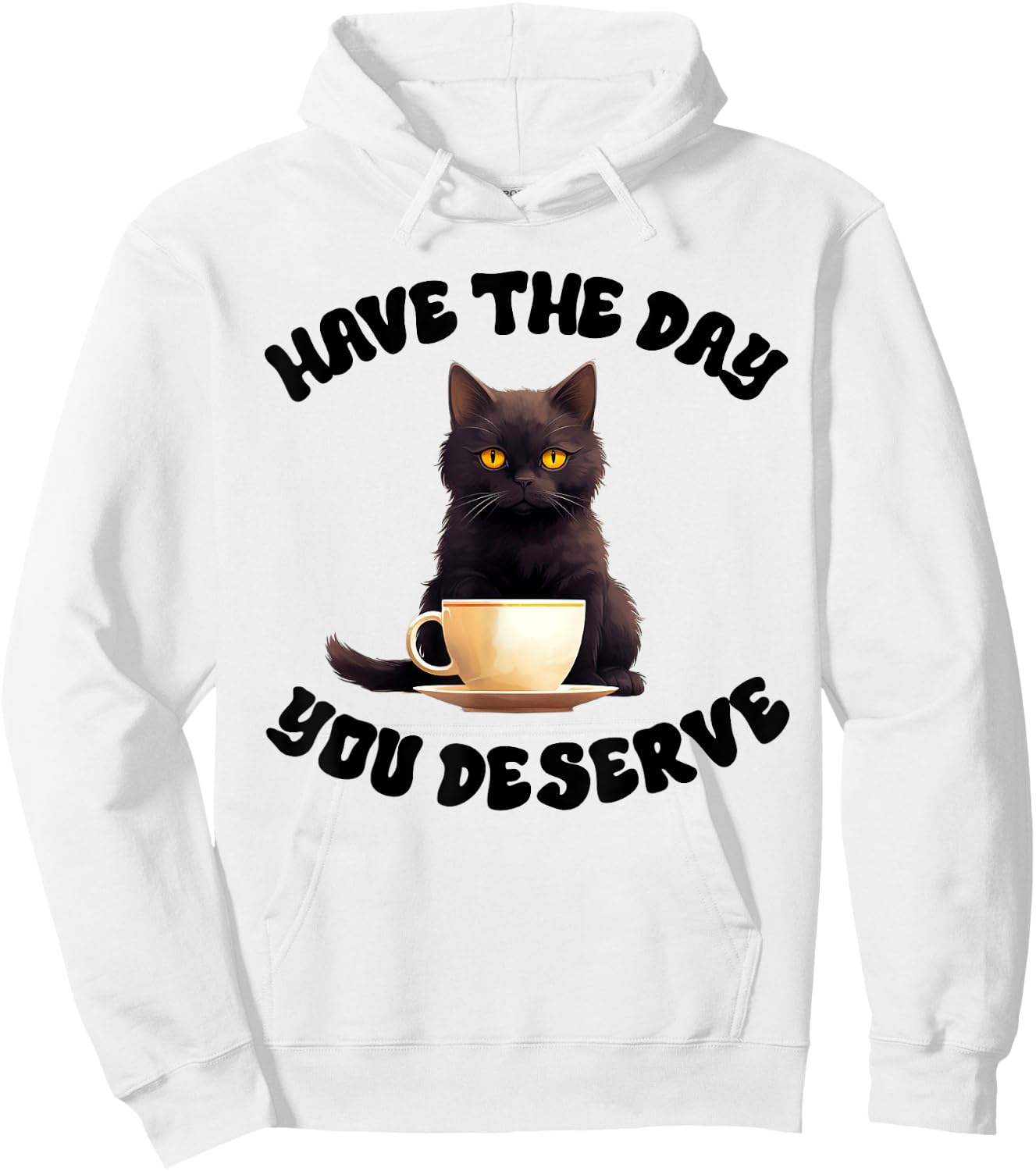 Have The Day You Deserve Motivational Quote Funny Sarcastic Hoodie - Hoodie | White
