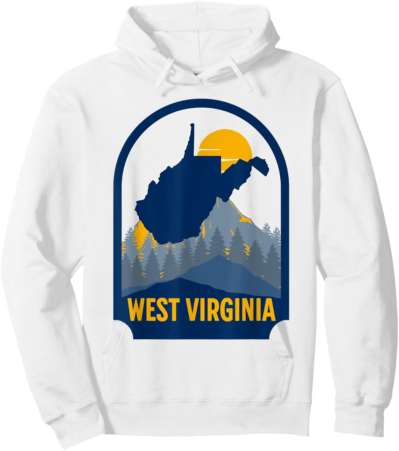 West Virginia Map Home Hoodie - Hoodie | White