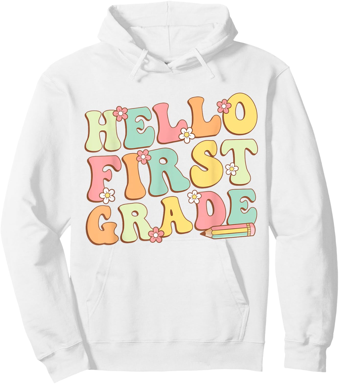 Hello First Grade Team 1st Grade Teacher Girl Back to School Hoodie - Hoodie | White