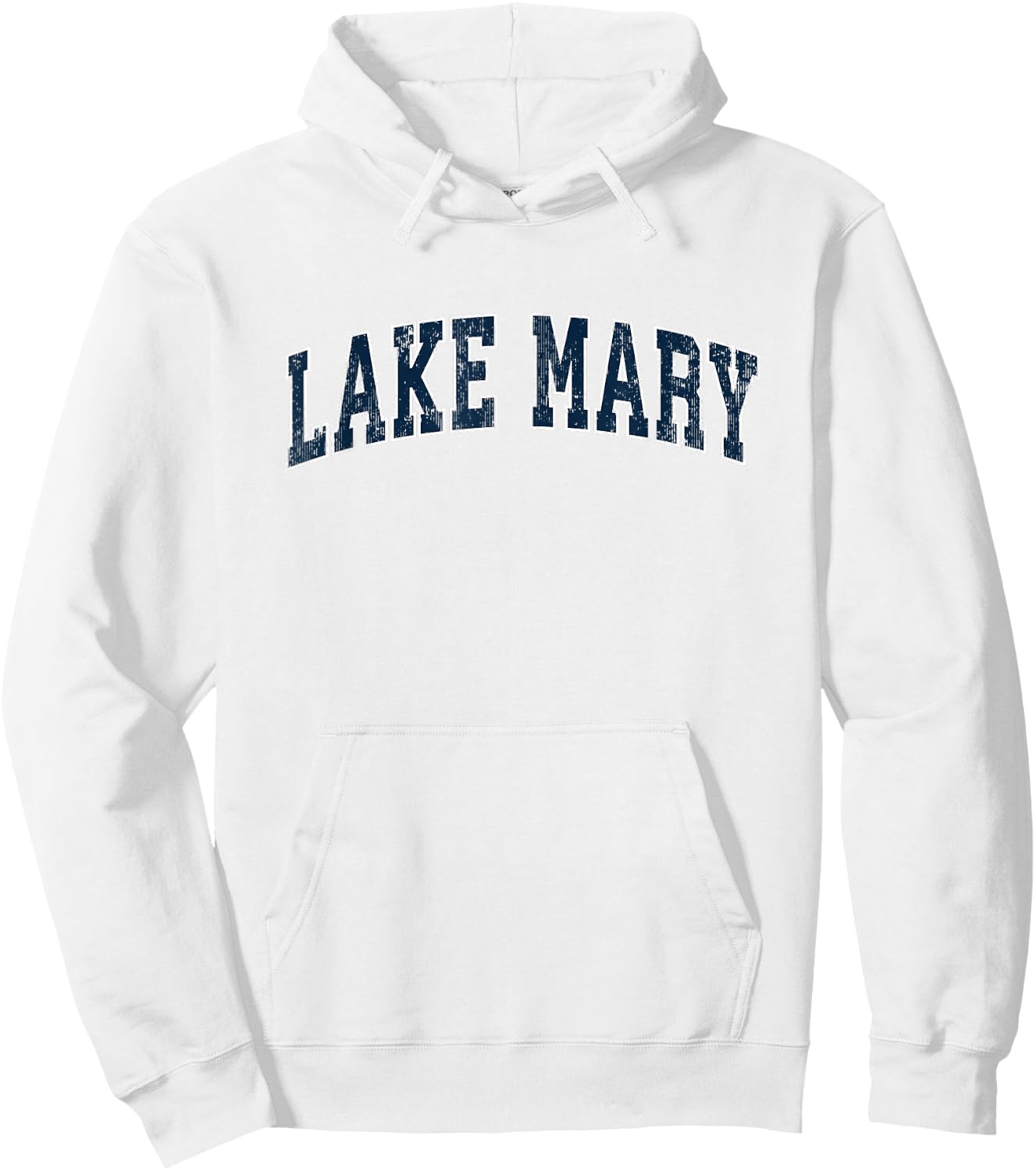 Lake Mary Florida FL Vintage Sports Design Navy Design Hoodie - Hoodie | White