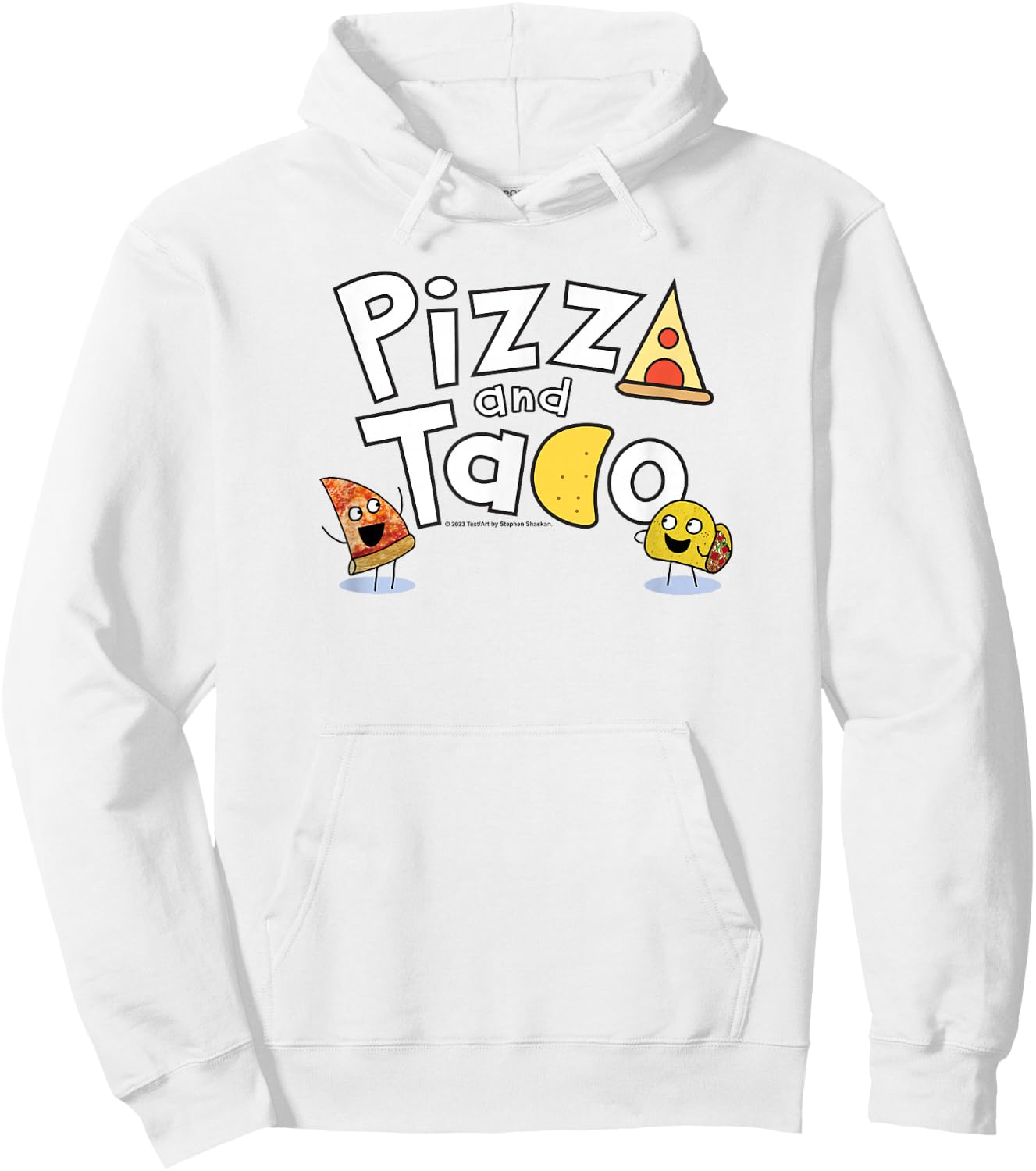 Pizza and Taco Logo Hoodie - Hoodie | White